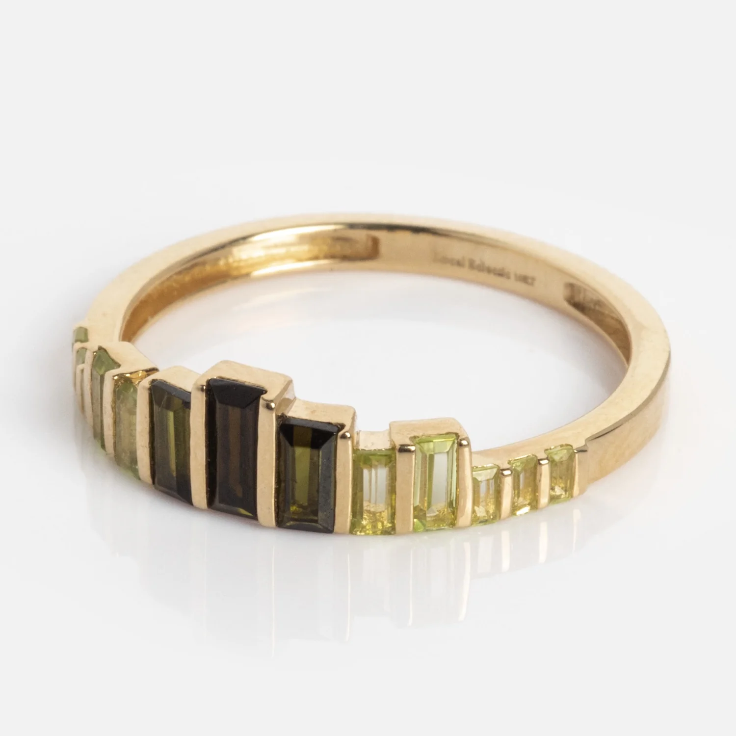 10k Green Tourmaline Skyline Band - Image 13