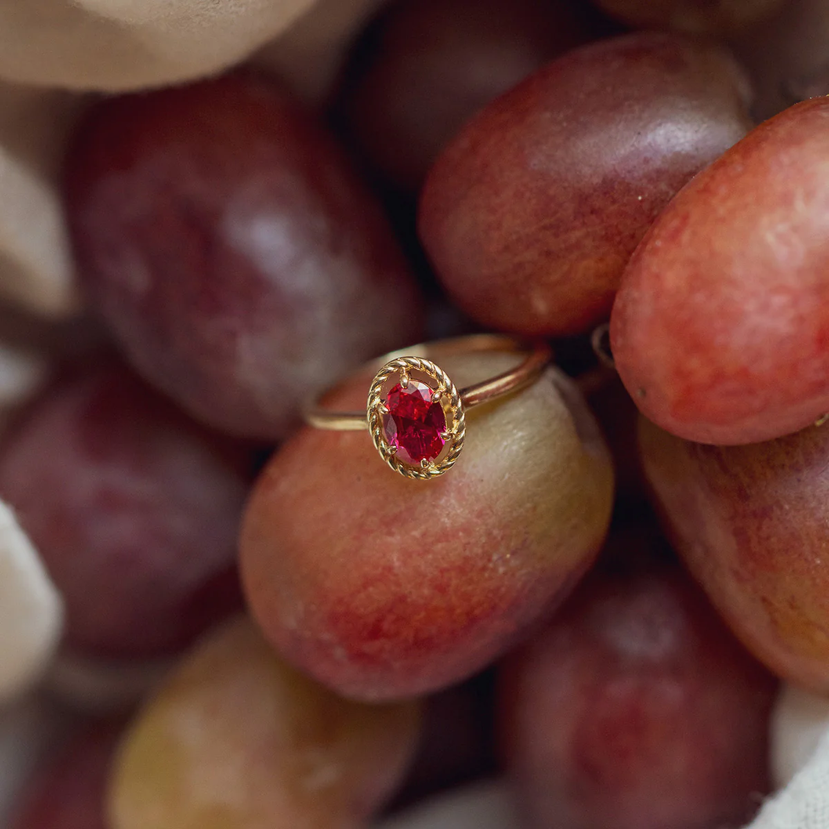 10k Lucky In Red Ruby Halo Ring - Image 11