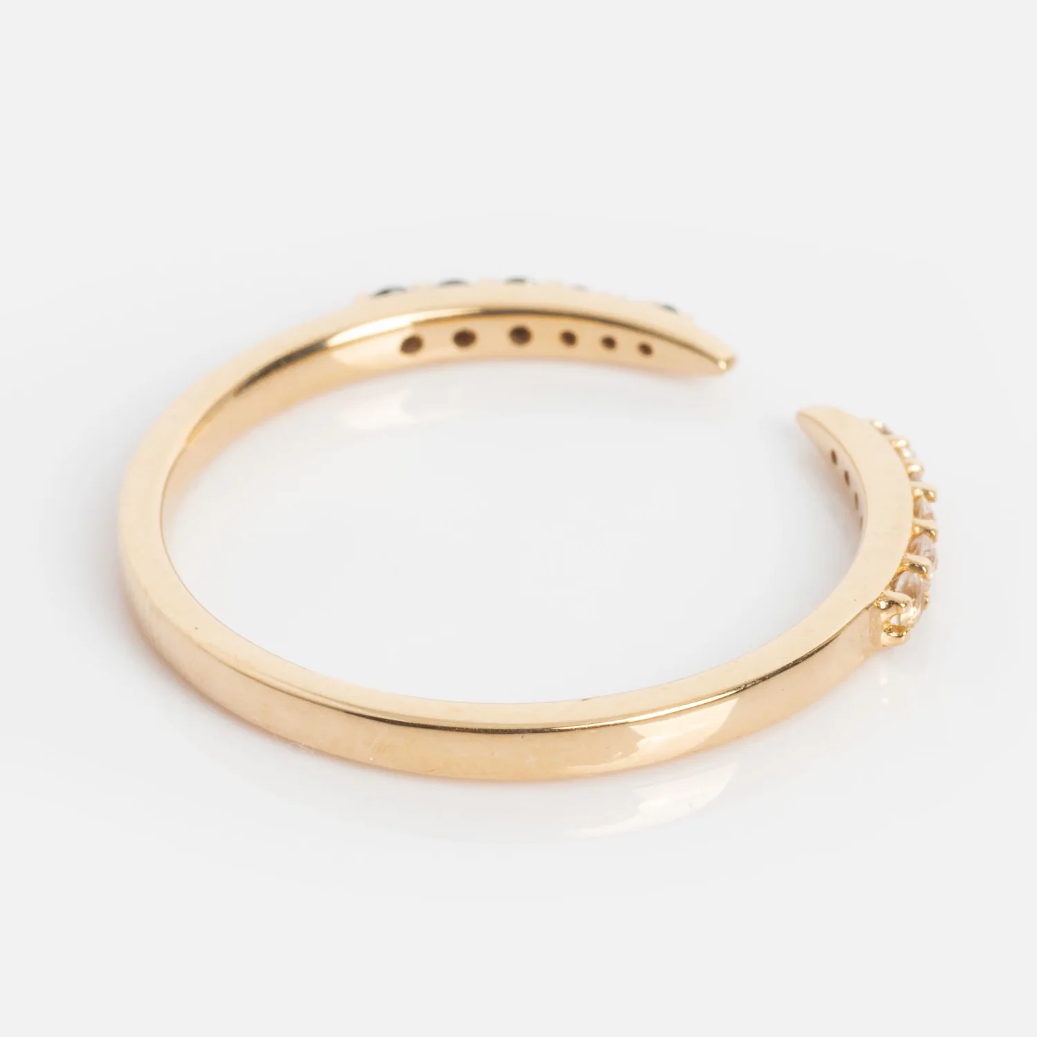 14k Black and White Open Front Nesting Band - Image 7