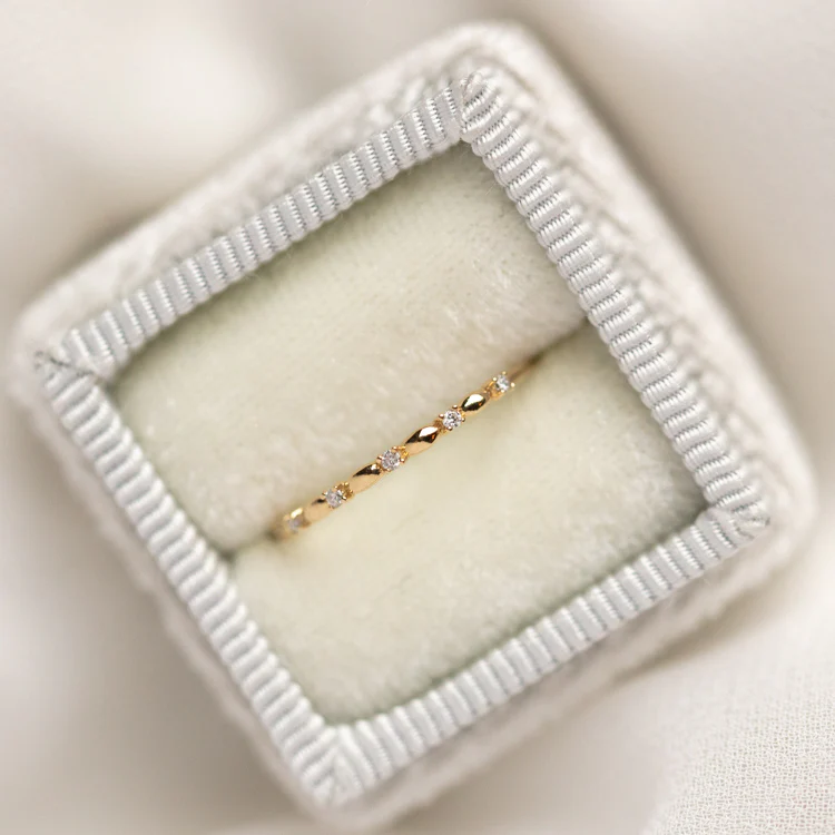 14k Delicate Diamond Celebration Band - Image 3