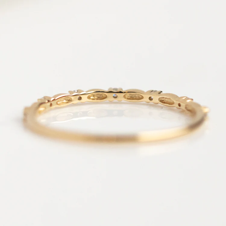 14k Delicate Diamond Celebration Band - Image 6
