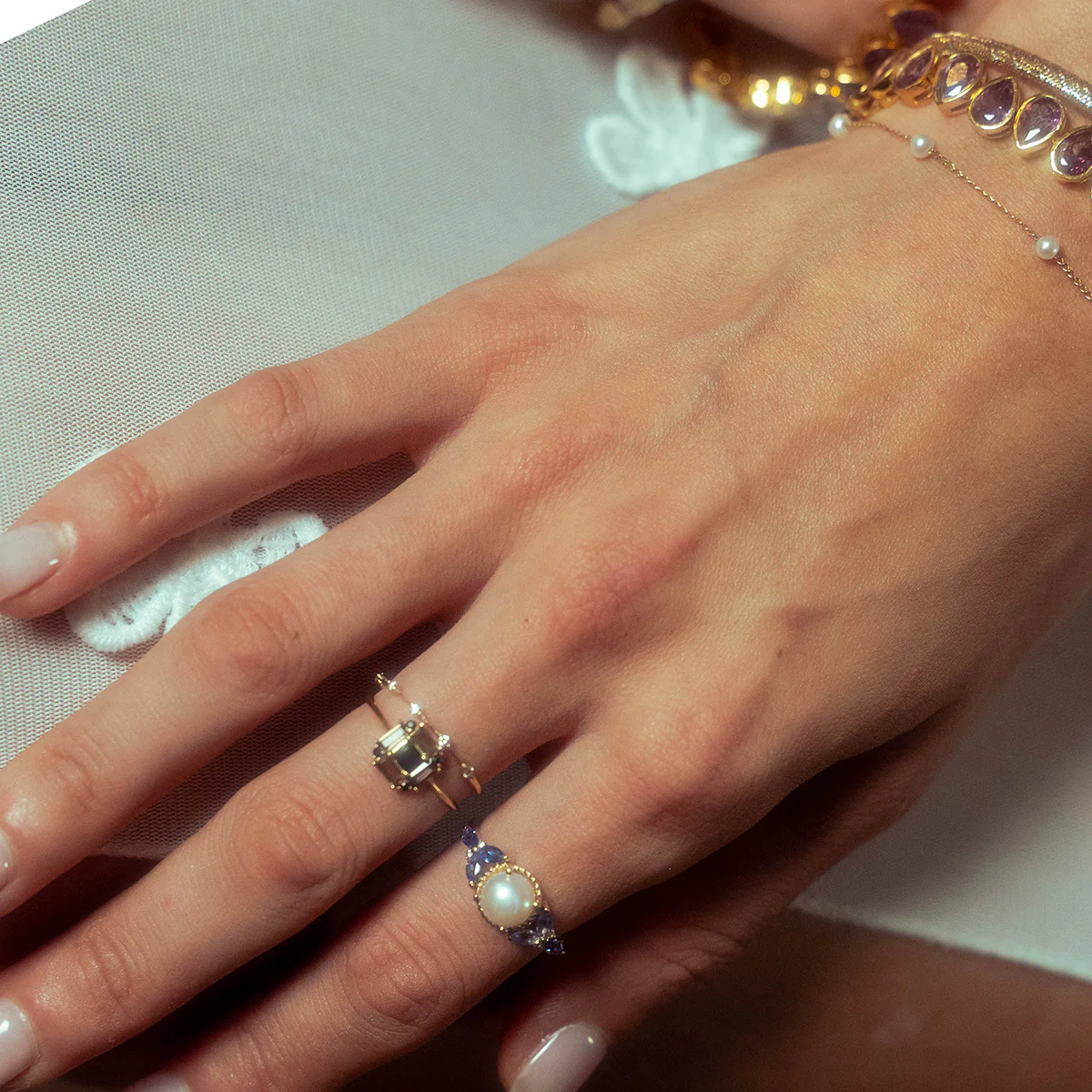 14k Vintage Inspired Art Deco Engagement Ring - Image 5