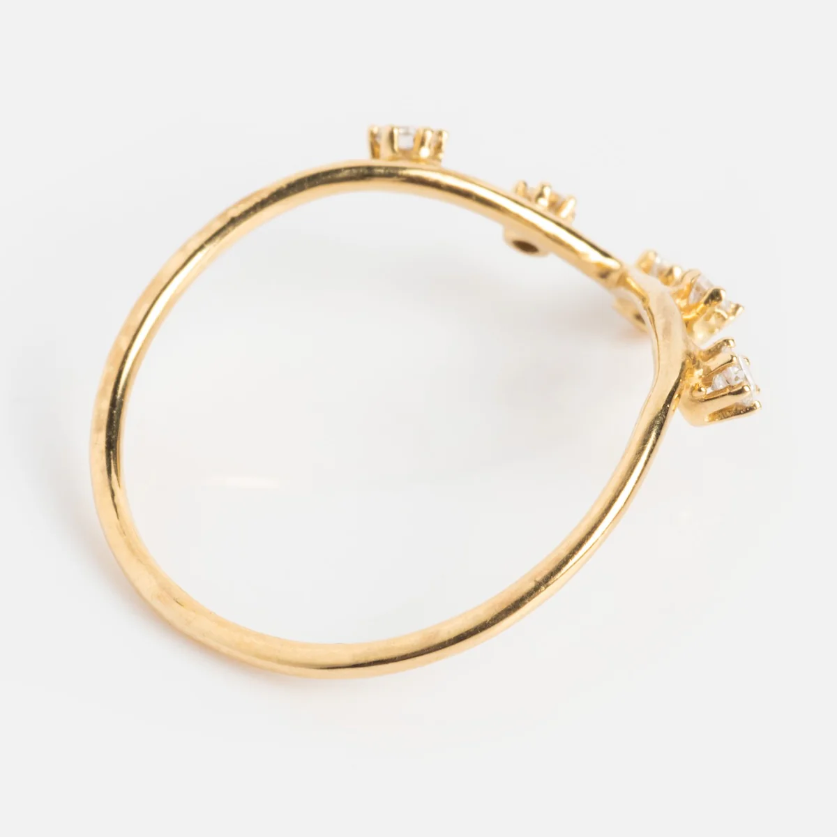 14k Diamond V Crown Ring - Image 11