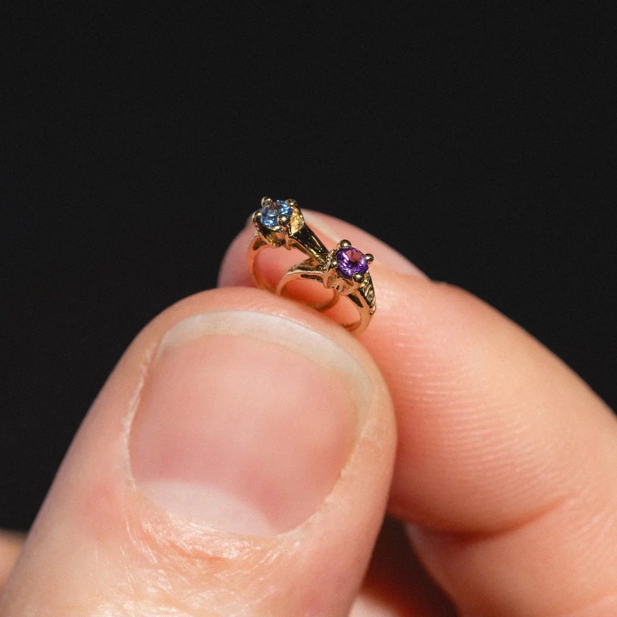 14k Littlest Birthstone Ring Charm - Image 3