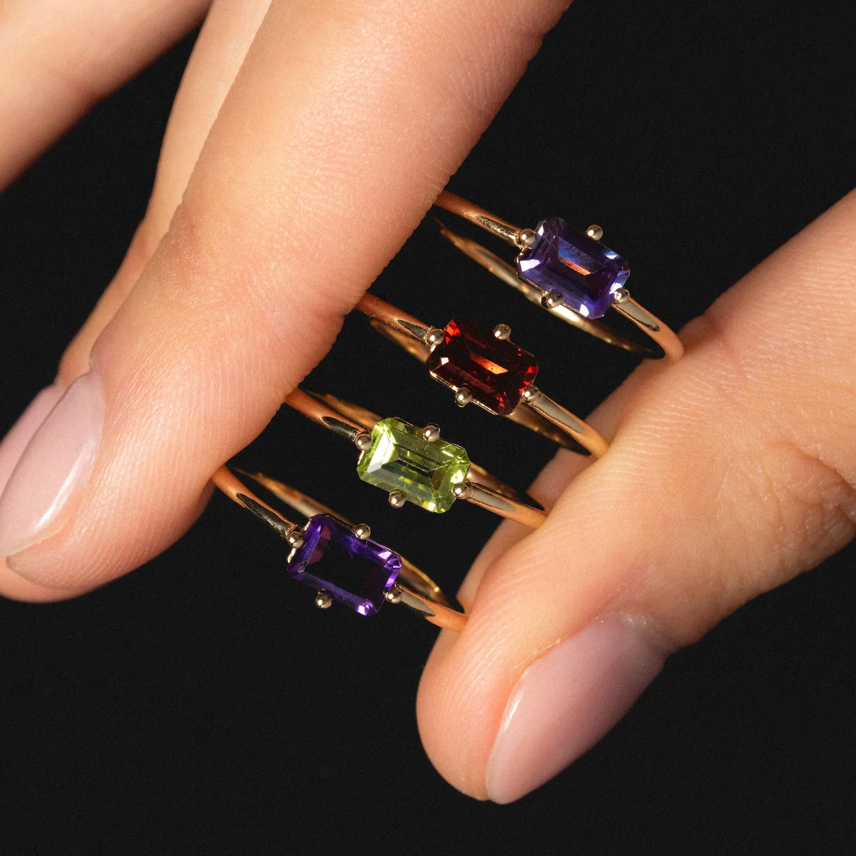14k Mod Love Birthstone Ring - Image 6