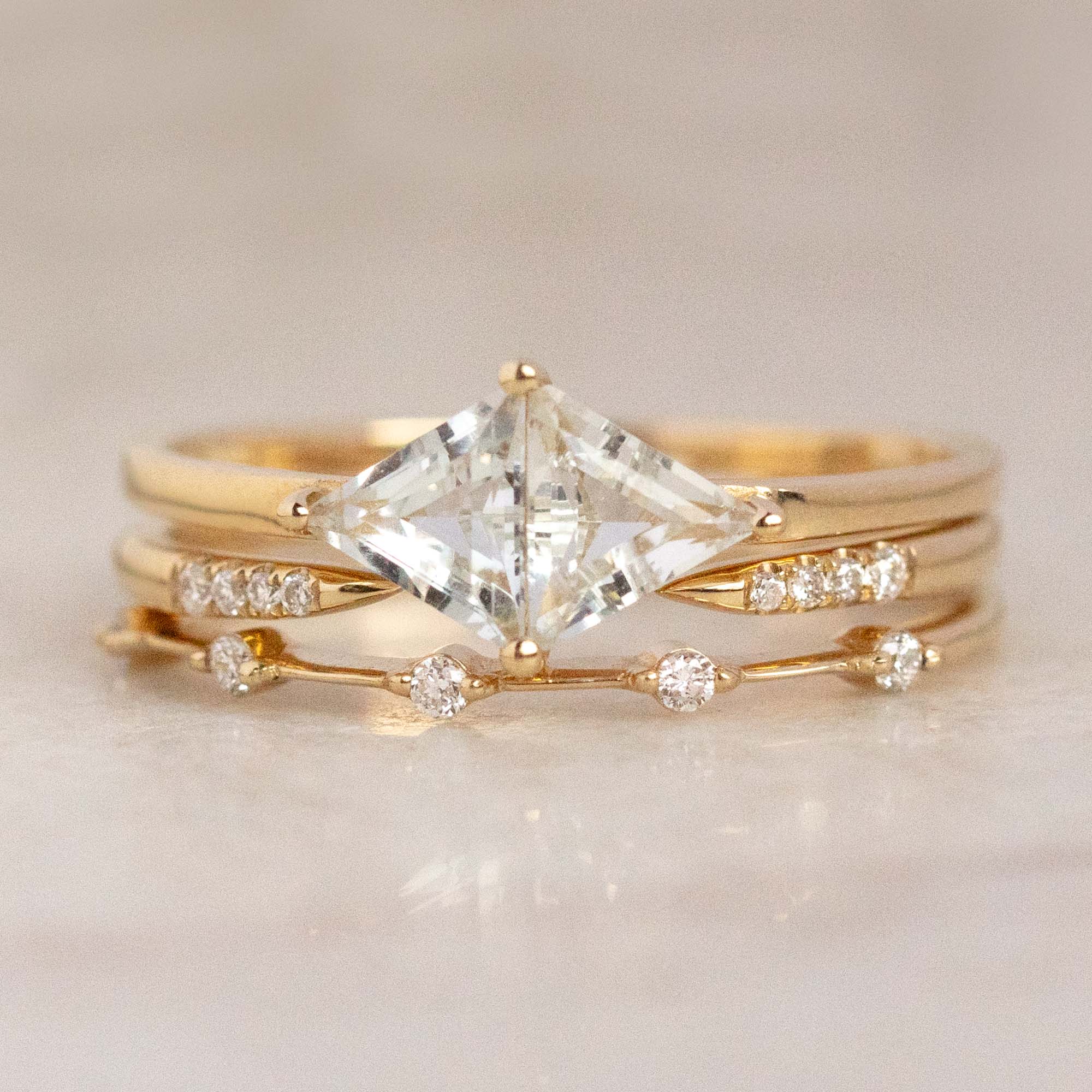 14k Open Front Stacking Ring - Image 5