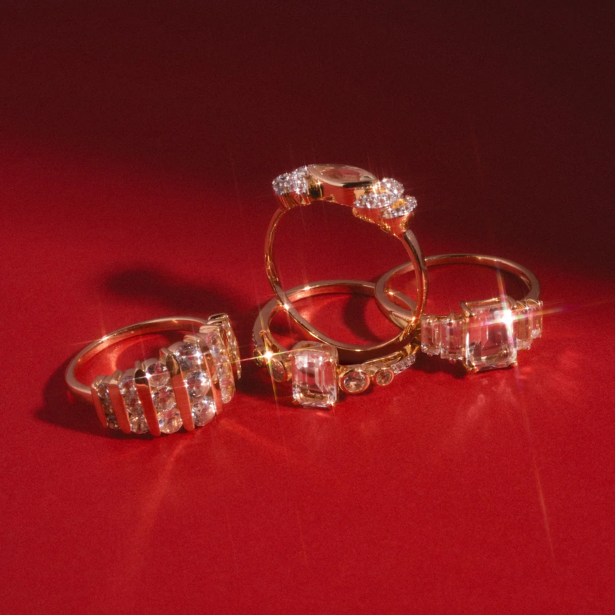 14k Regal White Topaz Statement Ring - Image 4