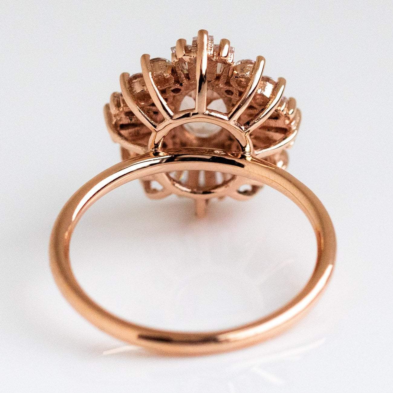 14K Rose Gold Victoria Vintage Cluster Ring - Image 6