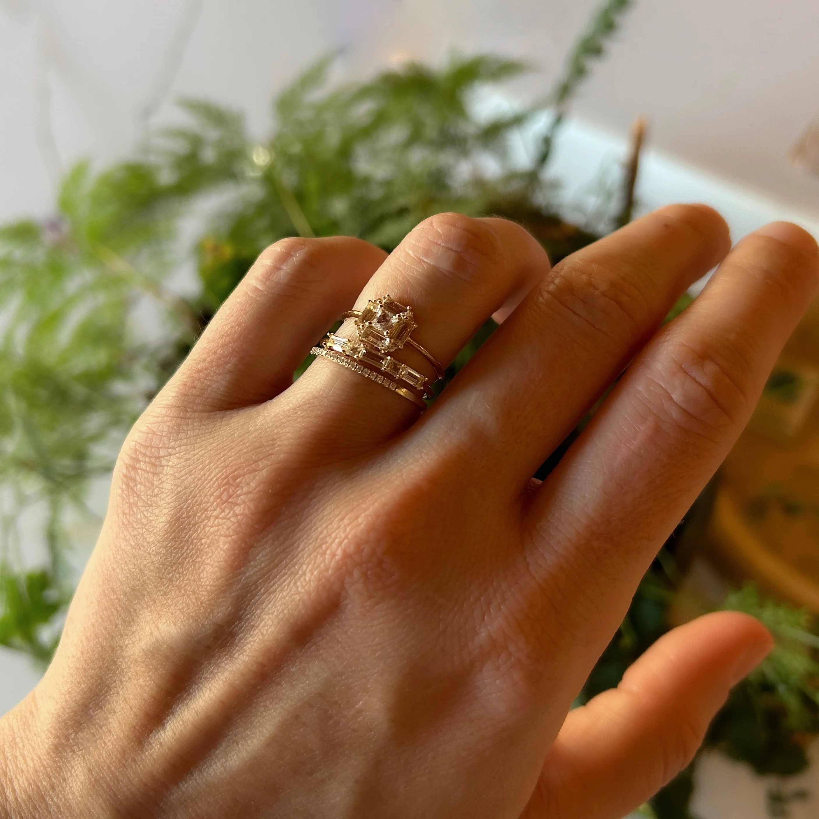 14k Vintage Inspired Art Deco Engagement Ring - Image 9