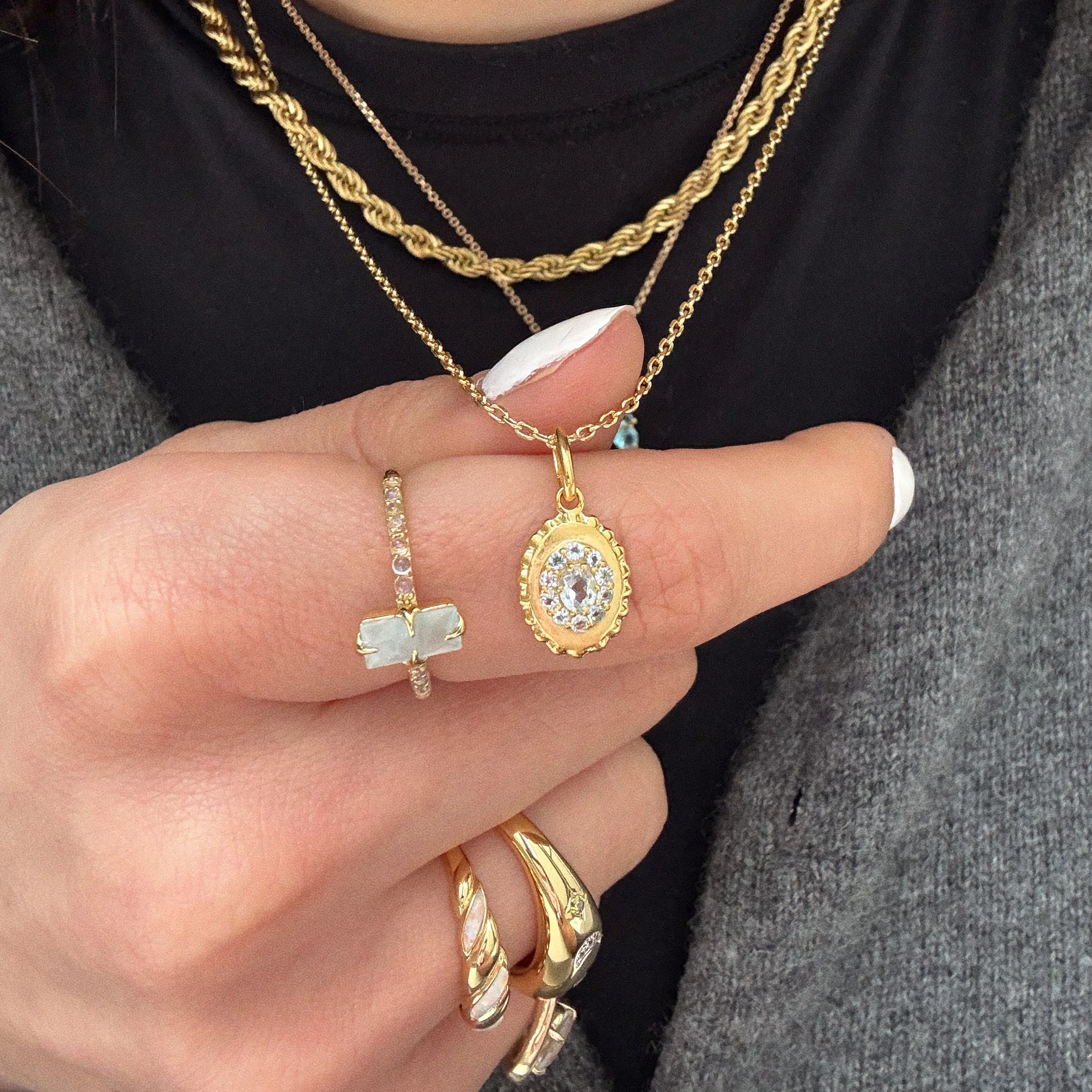 2026 March Capsule Vintage Inspired Aquamarine Charm - Image 4