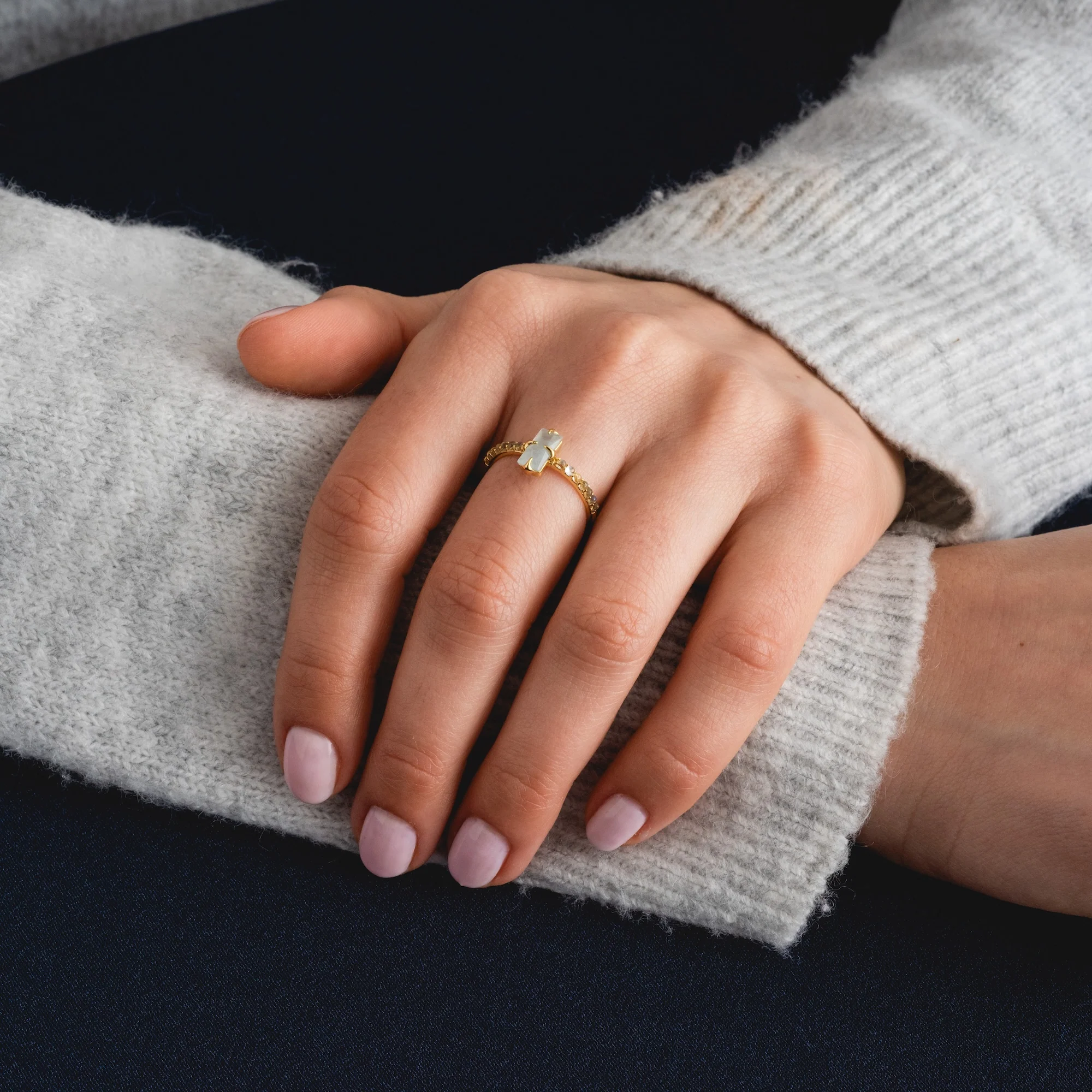 2026 March Capsule Delicate Aquamarine Solitaire Ring - Image 3