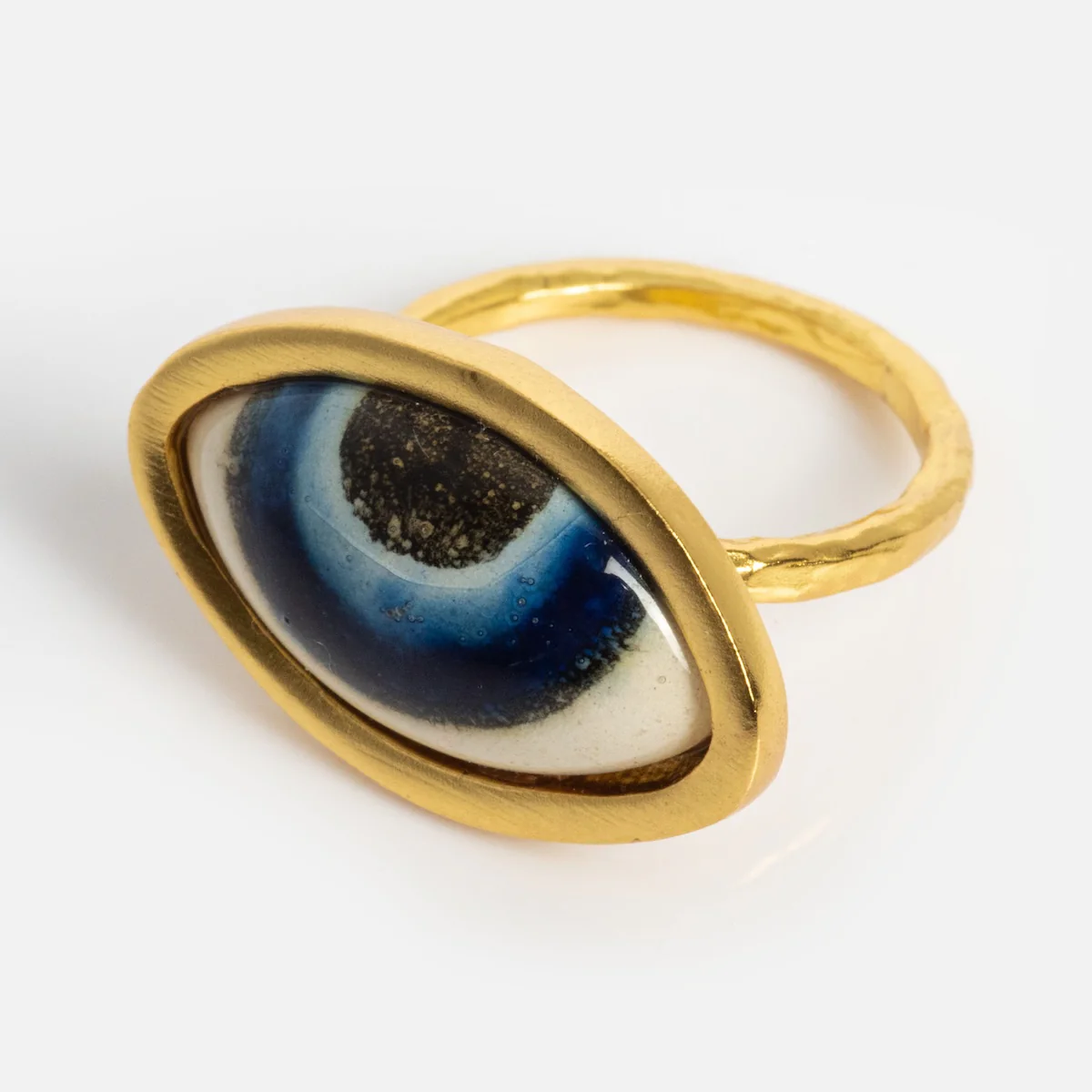 Adira Blue Porcelain Evil Eye Ring - Image 5