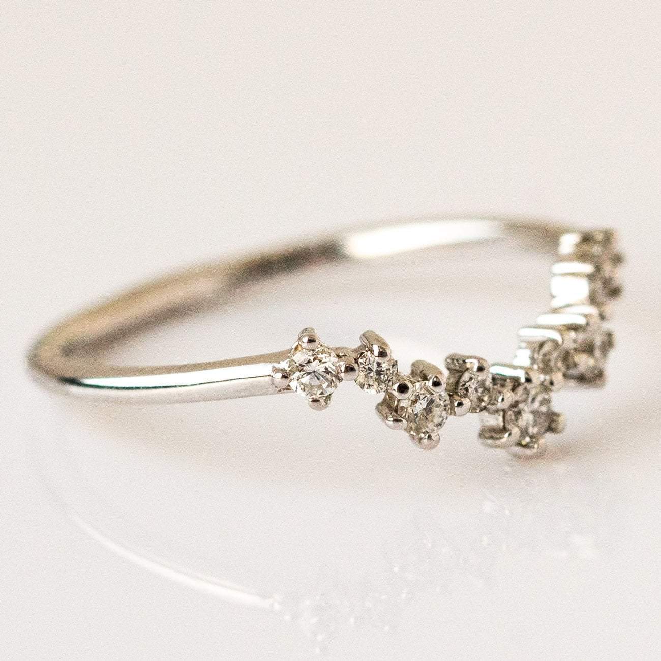 Aster Diamond Cluster Band in White Gold - Image 5