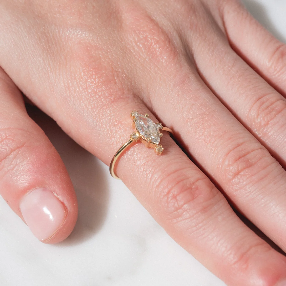 14k Diamond Asteria Ring - Image 3