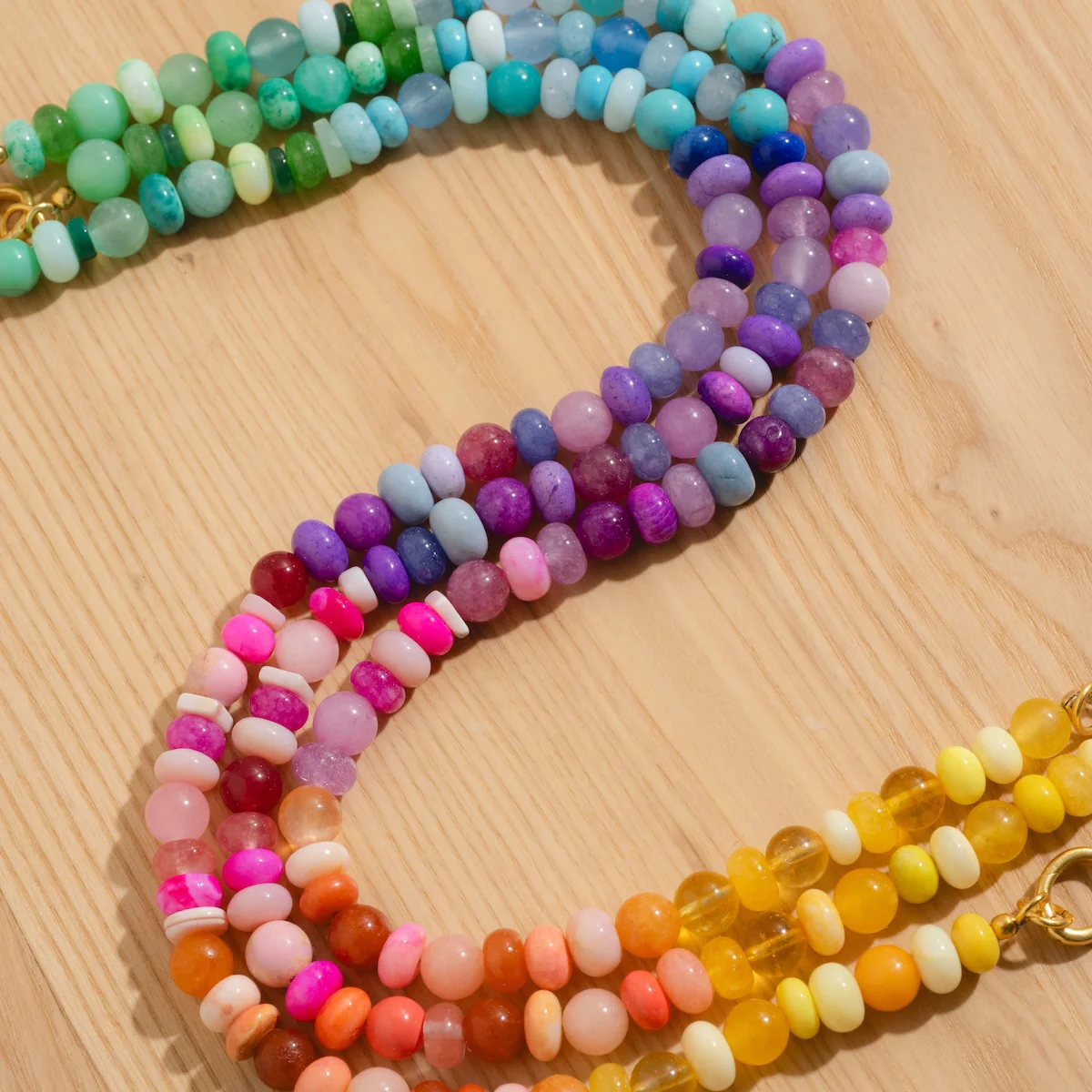 Beaded Gemstone Charm Holder Necklace - Image 13