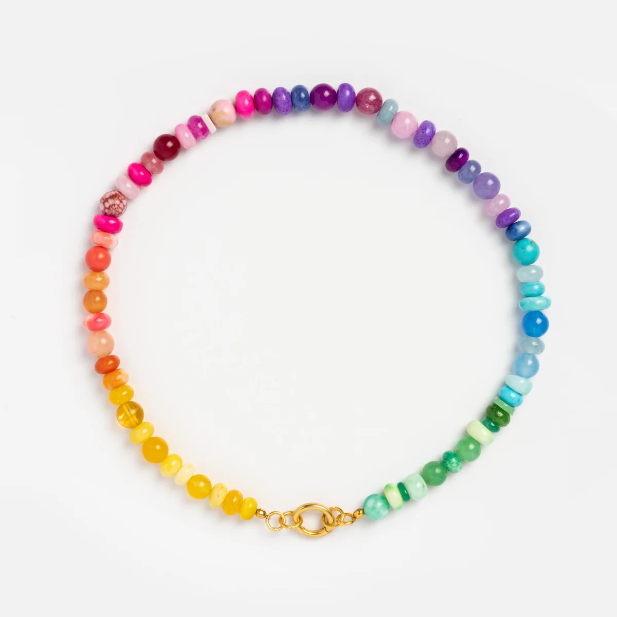 Beaded Gemstone Charm Holder Necklace - Image 23