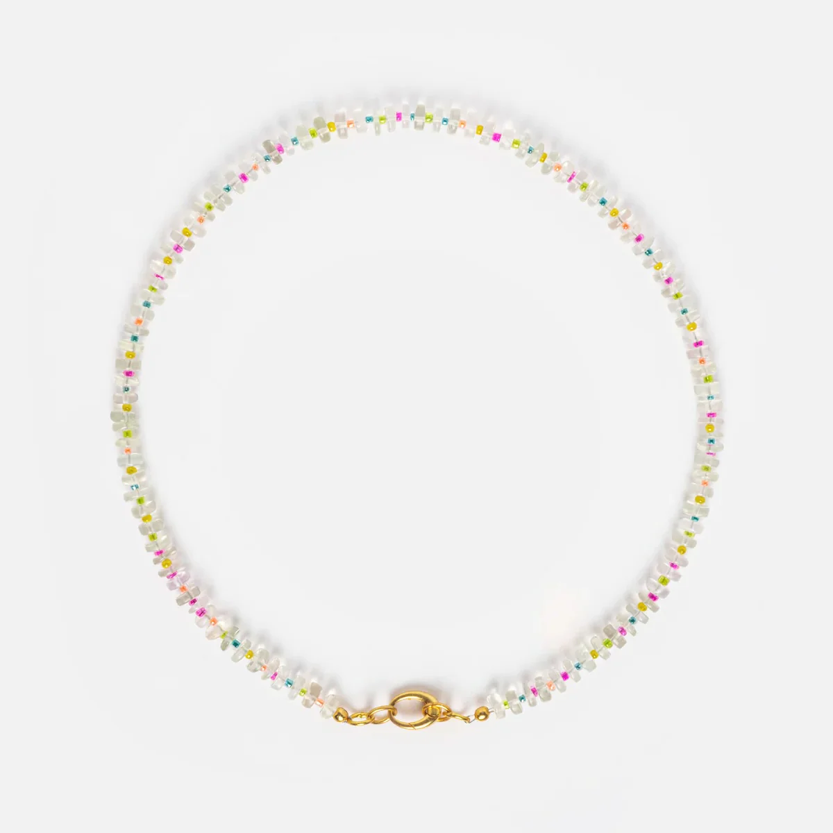 Beaded Gemstone Charm Holder Necklace - Image 25
