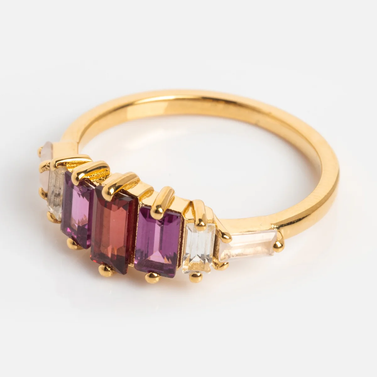 Berry Baroque Garnet Crown Ring - Image 10