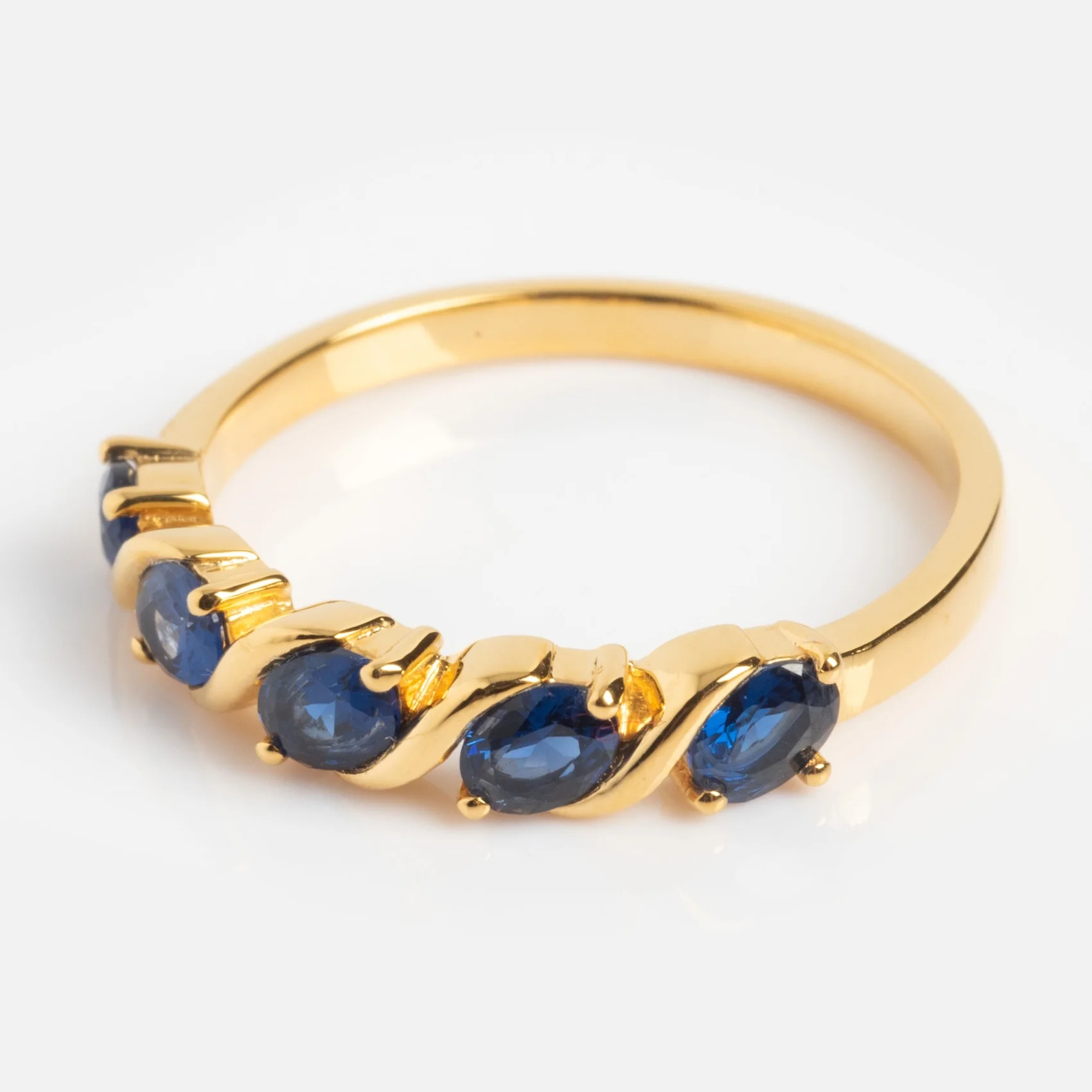 Blue Twist Vintage Inspired Ring - Image 6