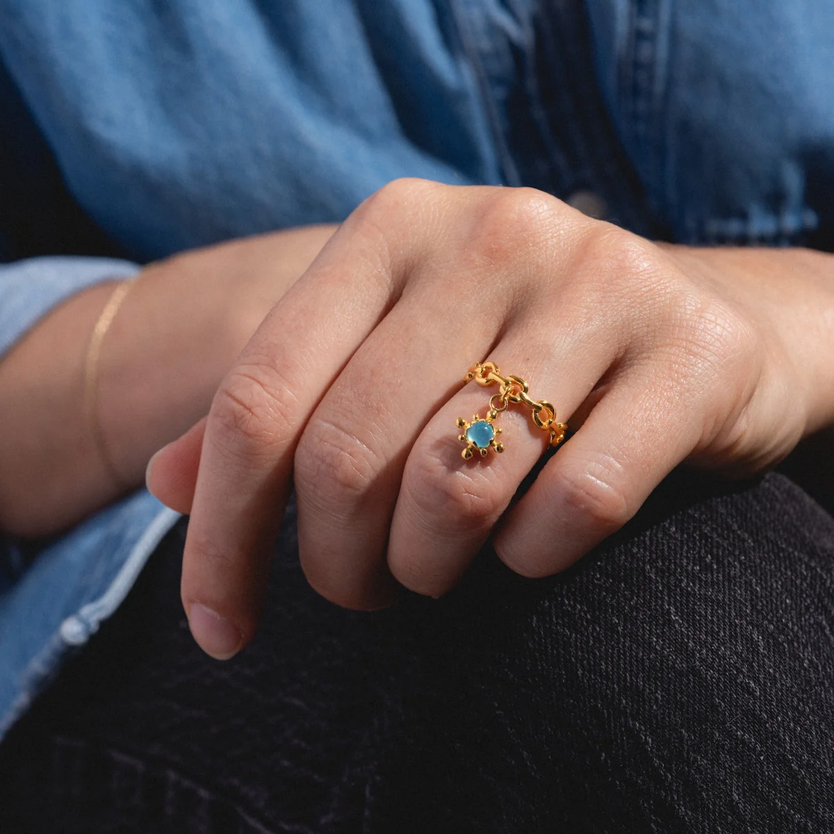 Chain Charm Ring - Image 3