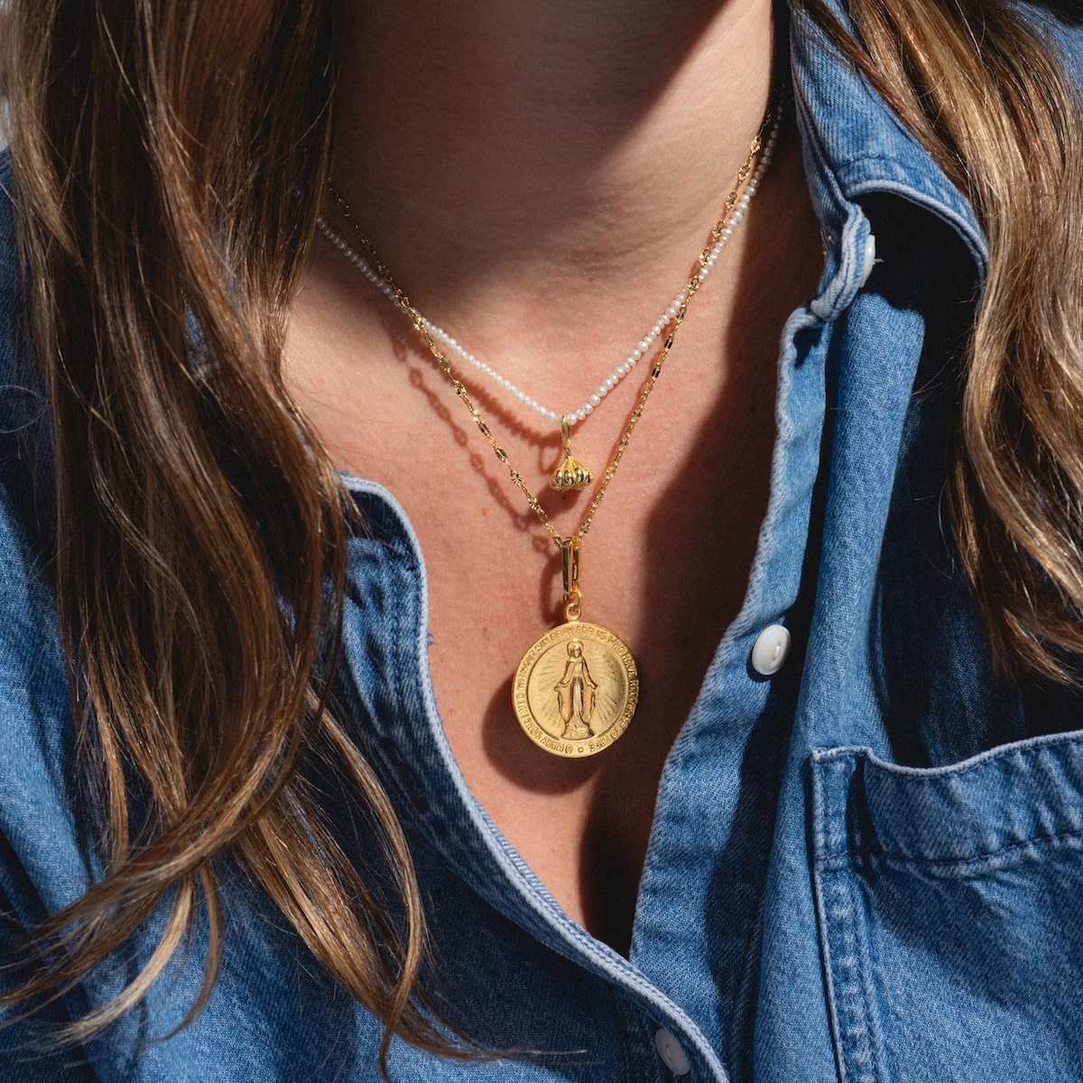 Vermeil Delicate Pearl Chain - Image 6