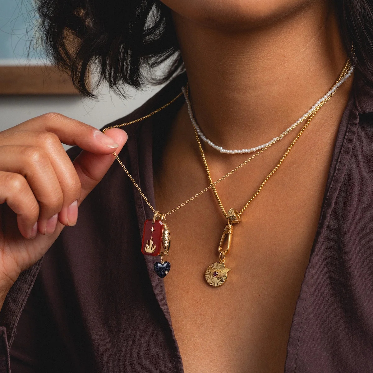 Vermeil Delicate Pearl Chain - Image 3