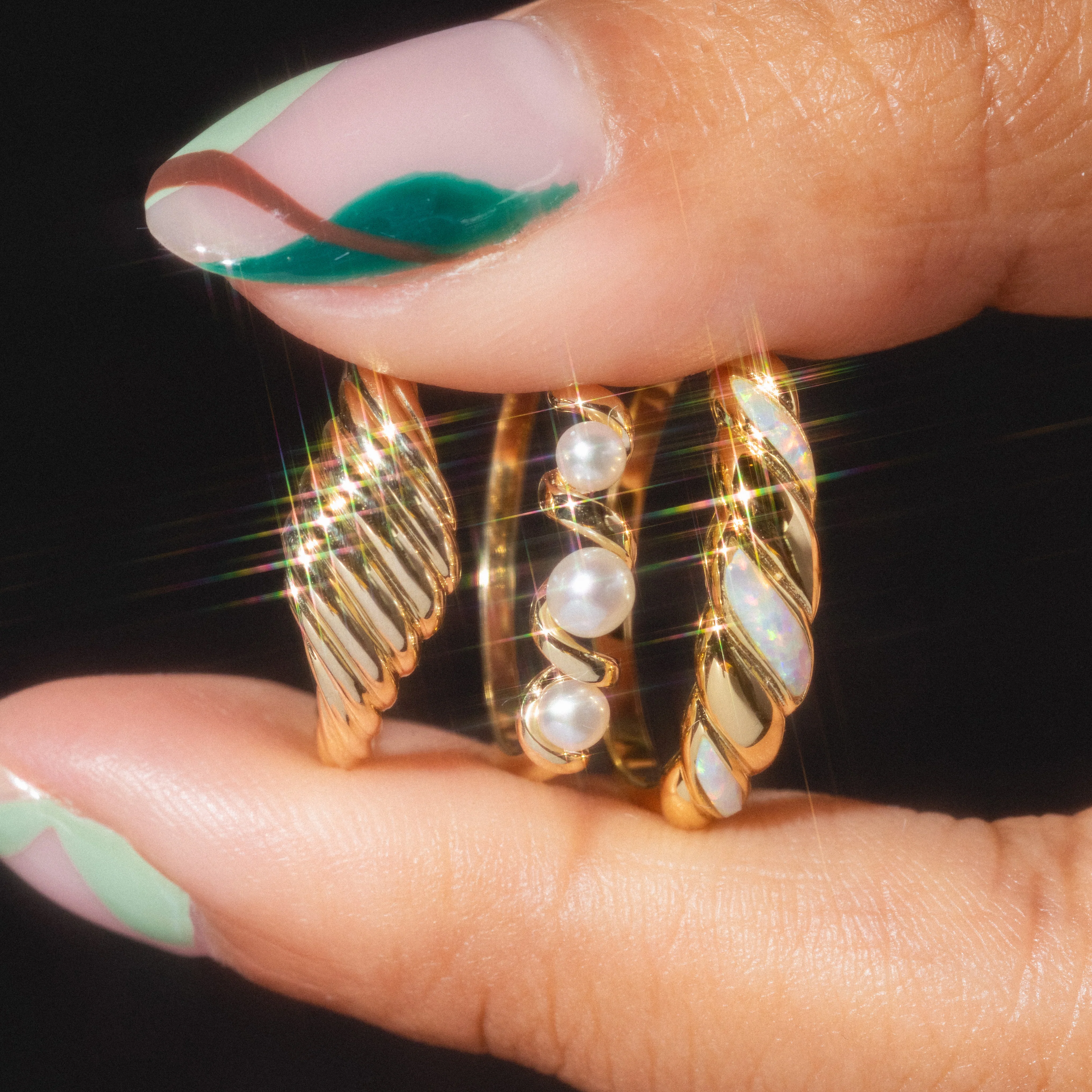 Classic Opal Inlay Ring - Image 6