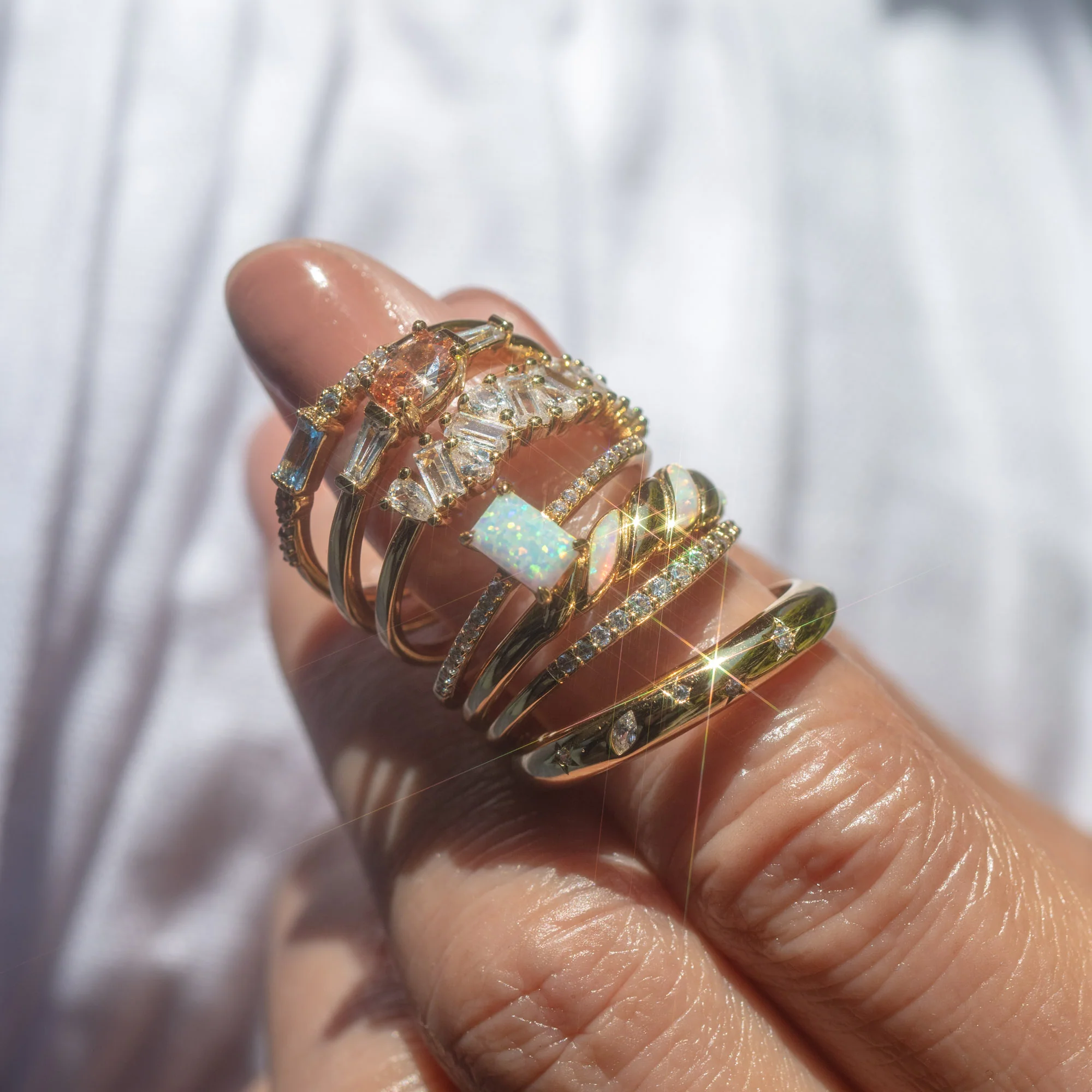 Classic Opal Inlay Ring - Image 7