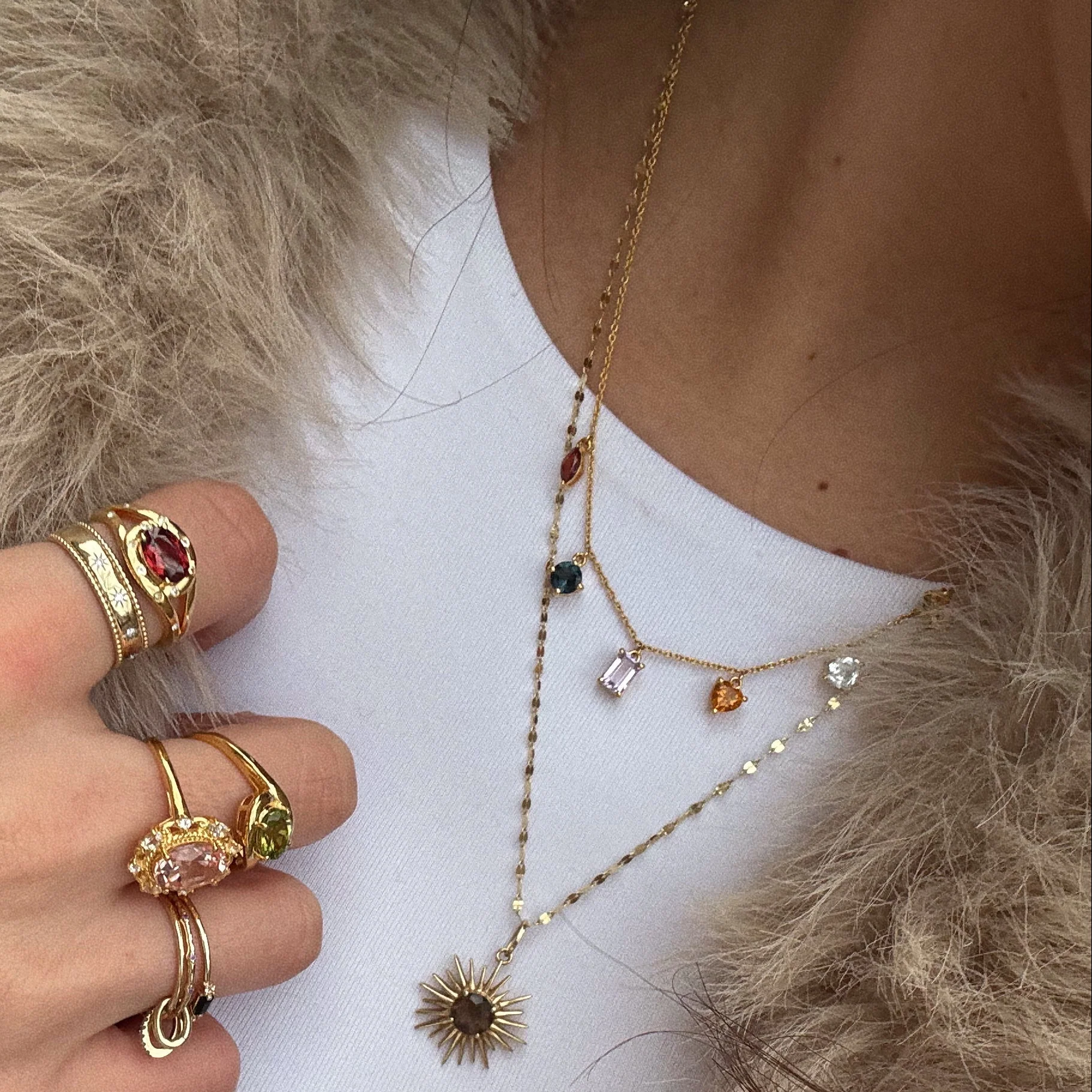 Solid Gold Sparkle Link Chain - Image 7