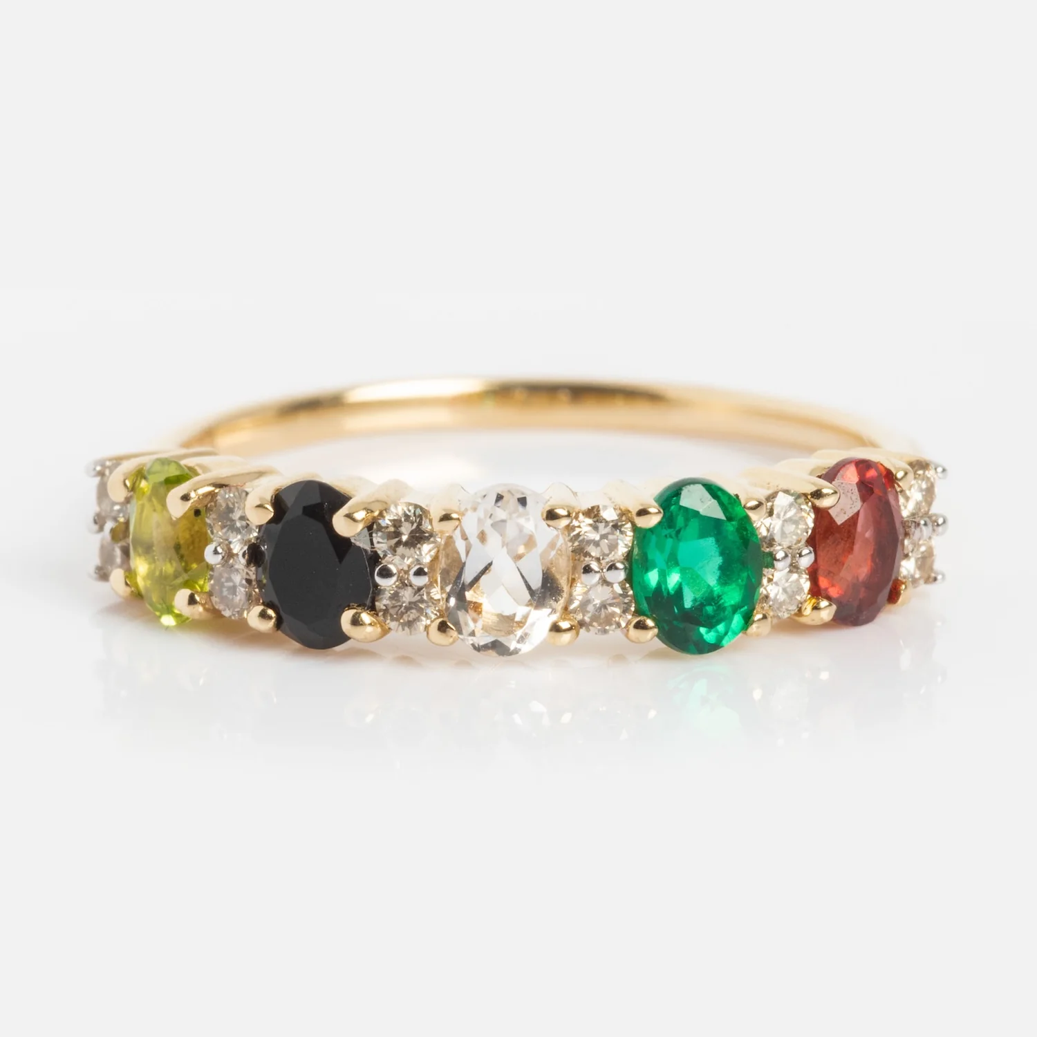 Customizable Acrostic Oval Gemstone Ring - Image 16