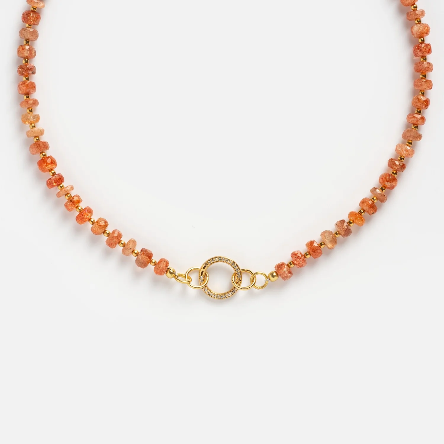 Customizable Beaded Gemstone Charm Holder Necklace - Image 11