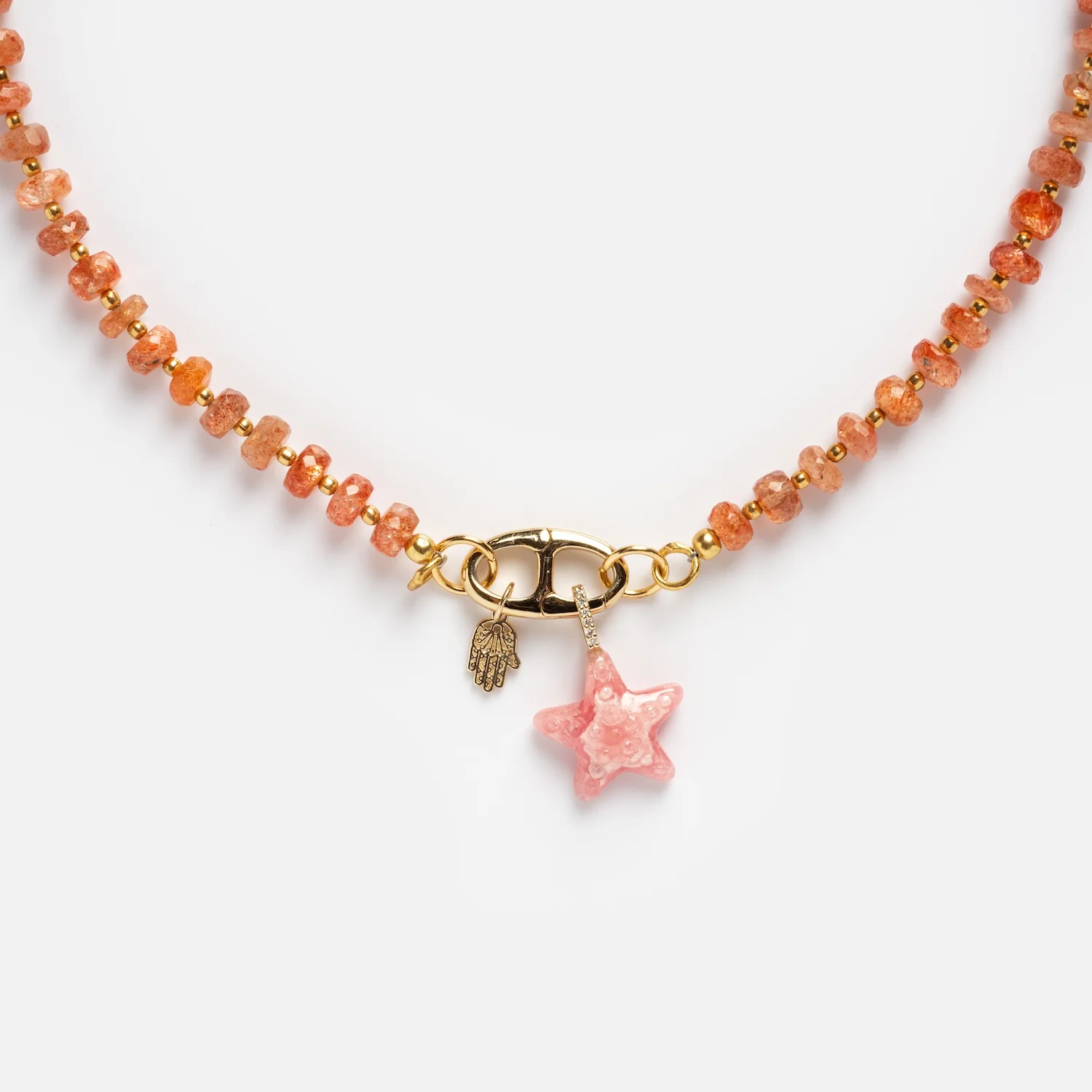 Customizable Beaded Gemstone Charm Holder Necklace - Image 22