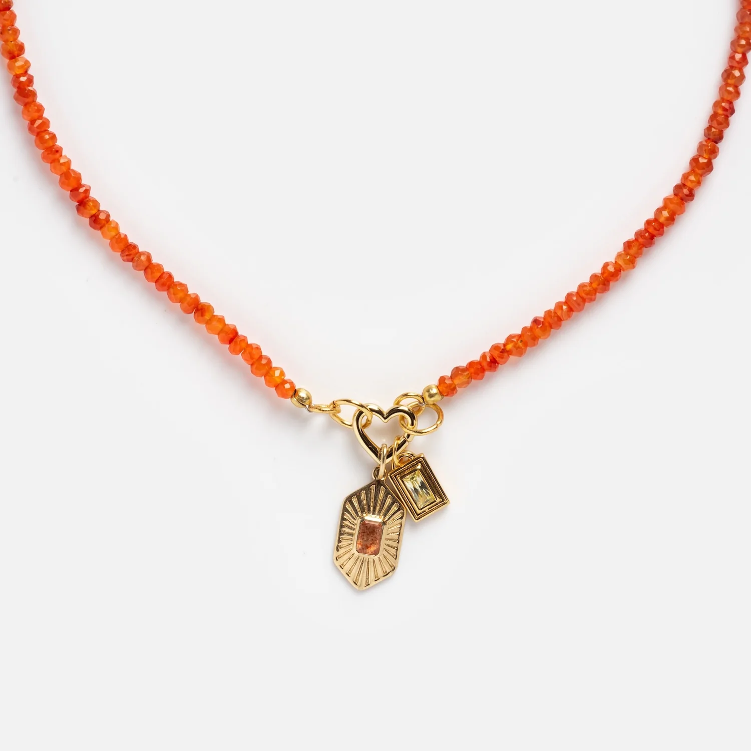 Customizable Beaded Gemstone Charm Holder Necklace - Image 7
