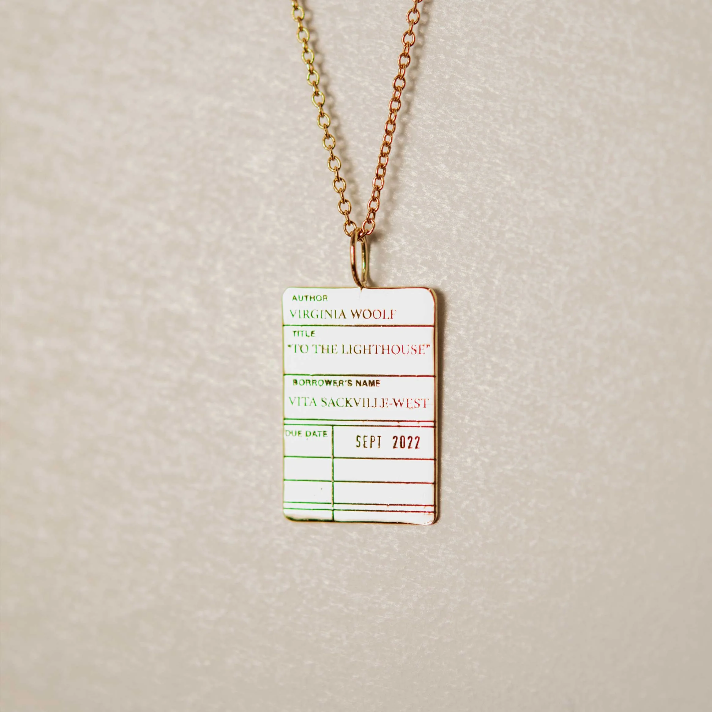 Customizable Library Card Charm - Image 2