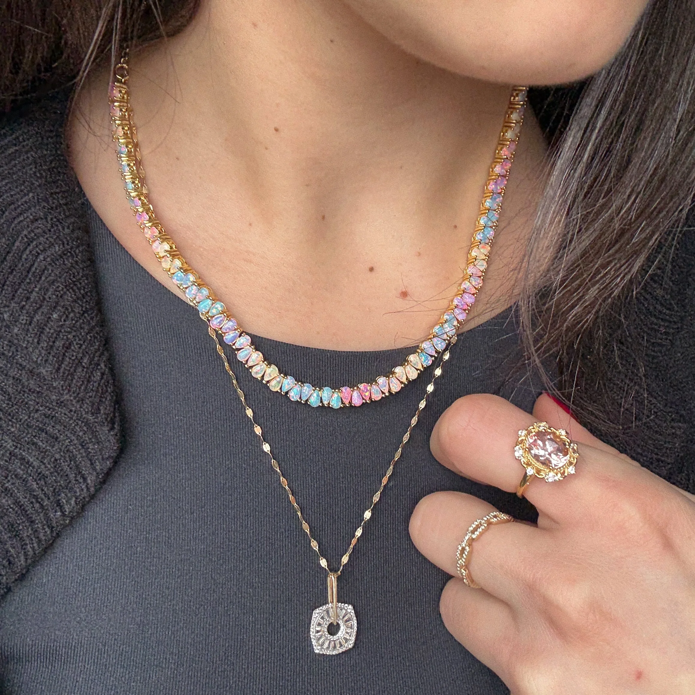 Opal Dancing Dreams Tennis Necklace - Image 4