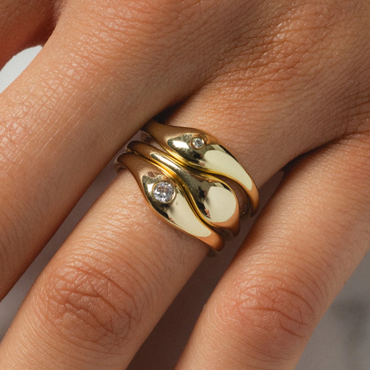 Delphine Solitaire Ring Set - Image 2