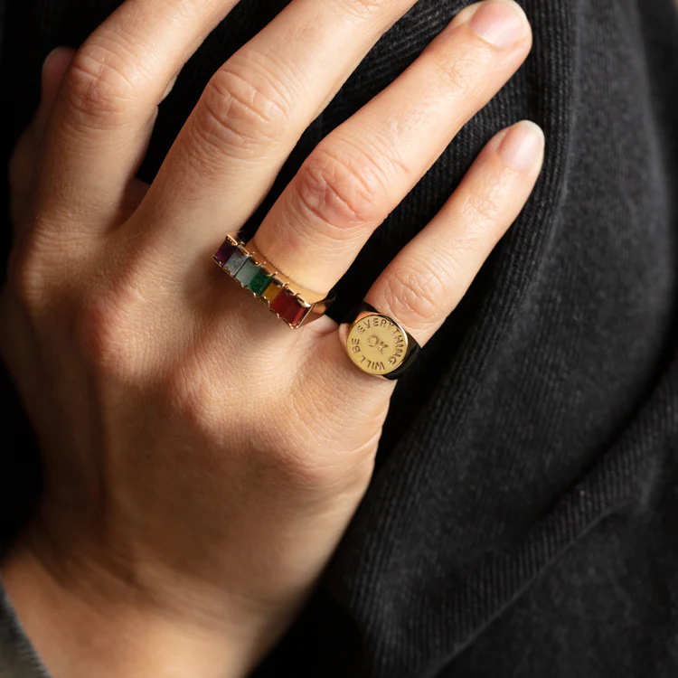 Everything Will Be Ok Pinky Signet Ring - Image 3