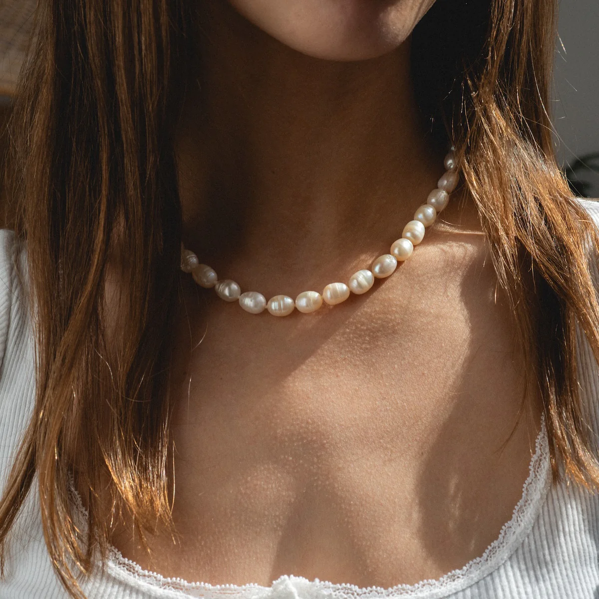 Freshwater Pearl Knotted Necklace - Image 4