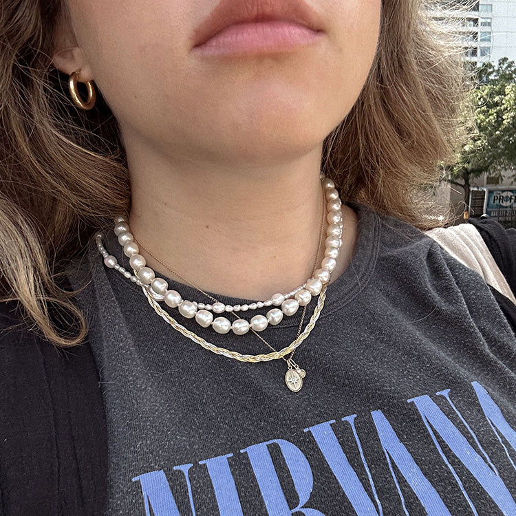 Freshwater Pearl Knotted Necklace - Image 5