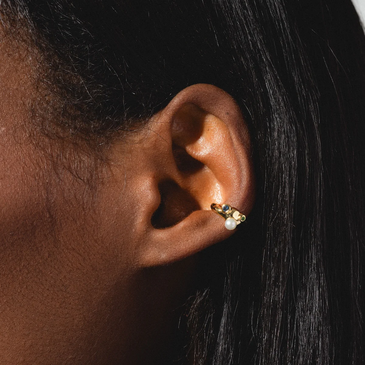 Gem Droplet Ear Cuff - Image 2