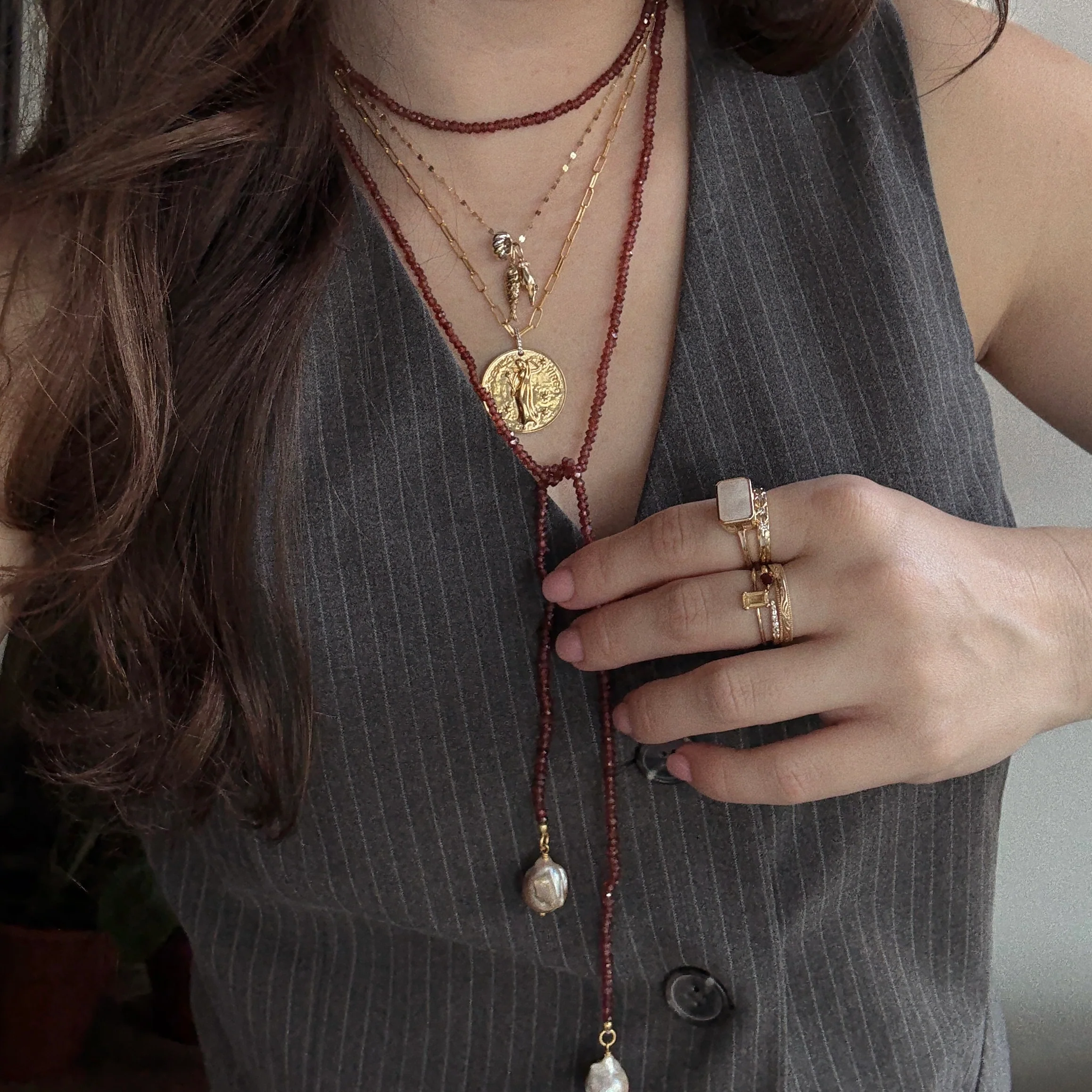 Gemstone Tie Necklace - Image 4