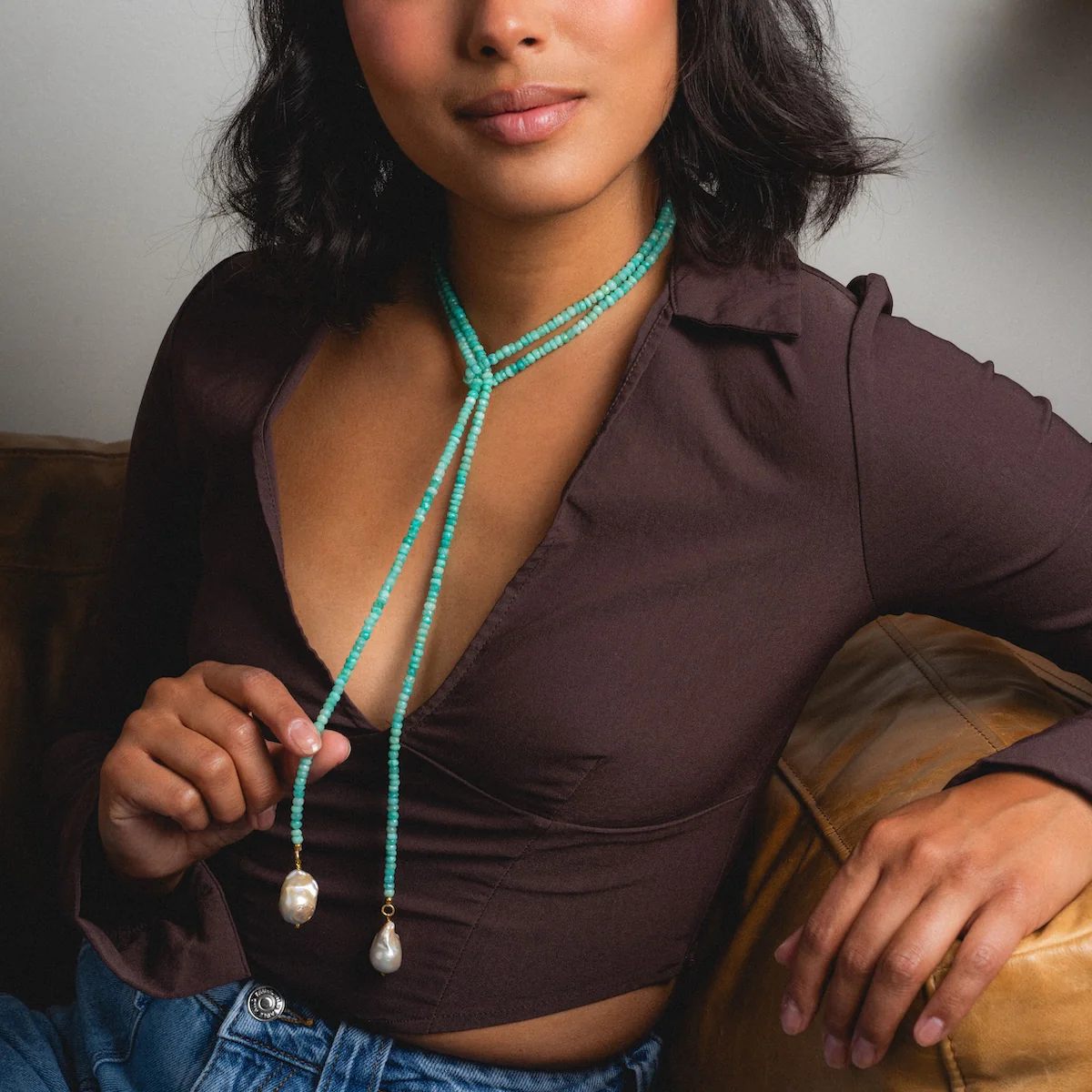 Gemstone Tie Necklace - Image 7