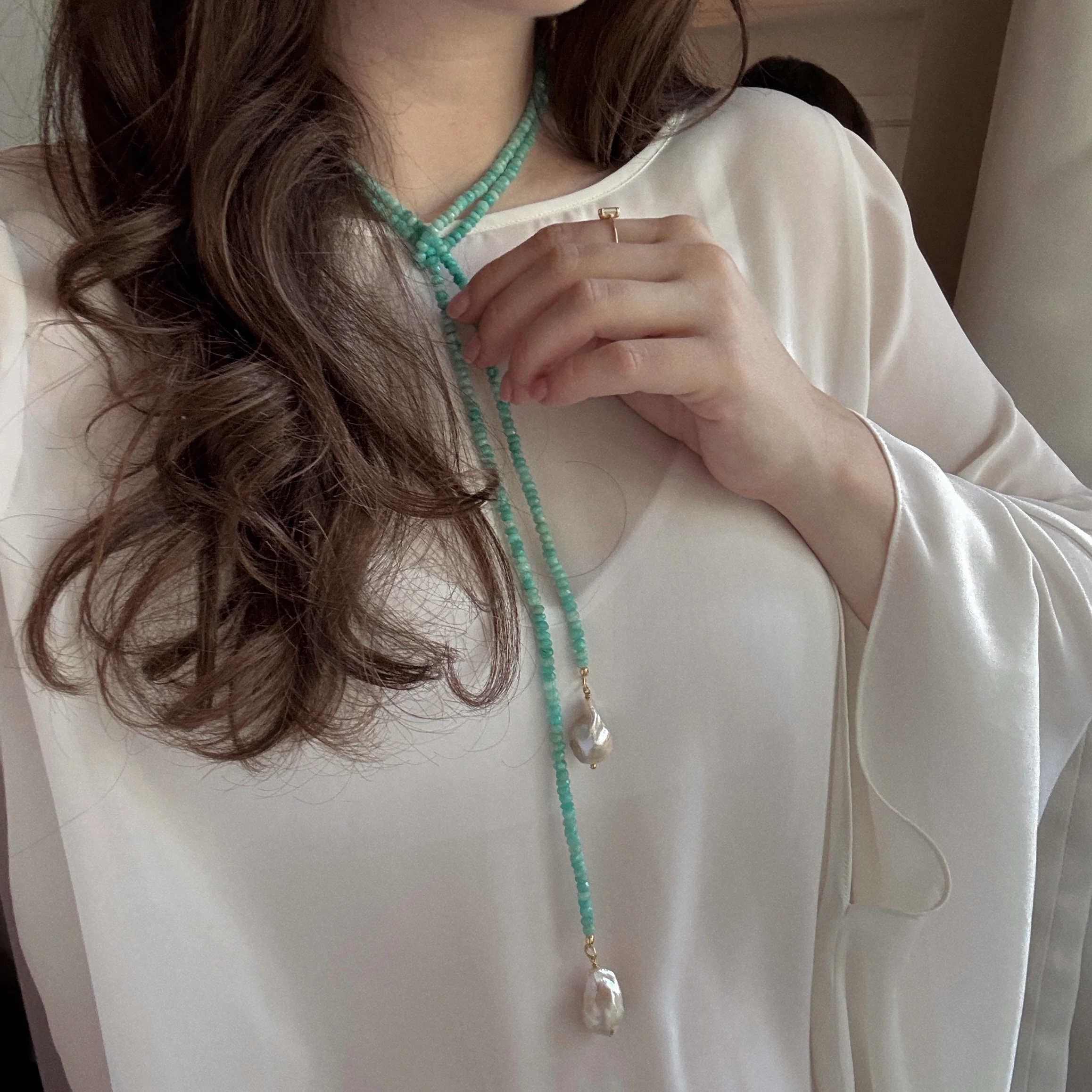 Gemstone Tie Necklace - Image 9