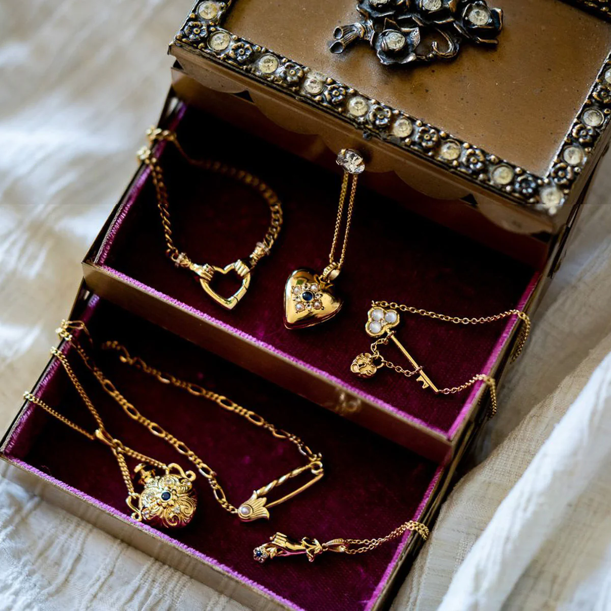 Sonnet Safety Pin Charm Holder Necklace - Image 6