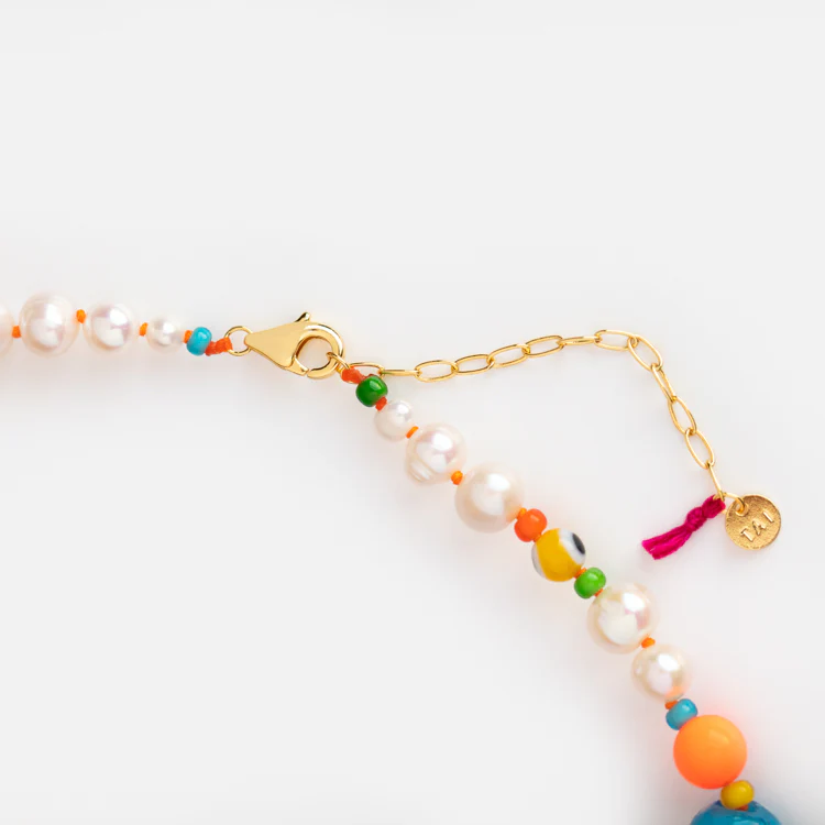 Handmade Beaded Eff Off Necklace - Image 4