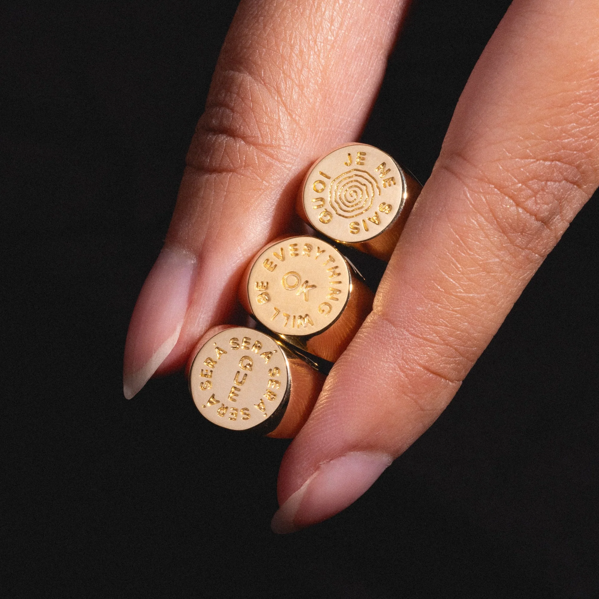Everything Will Be Ok Pinky Signet Ring - Image 4