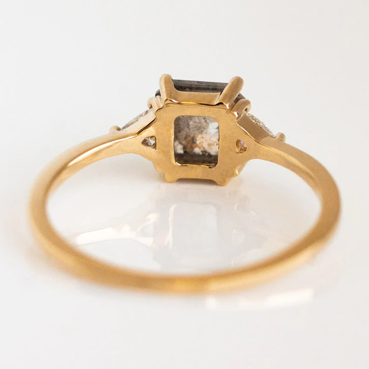 Icaria Ring with Salt and Pepper Rose Cut Diamond - Image 5