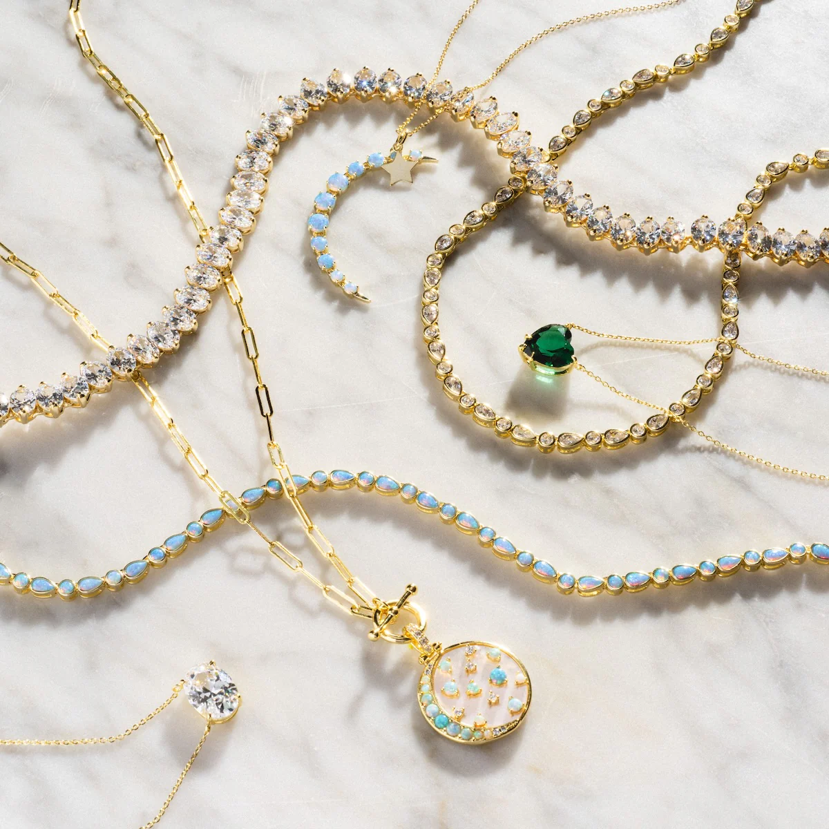 Isla Blue Opal Tennis Necklace - Image 6