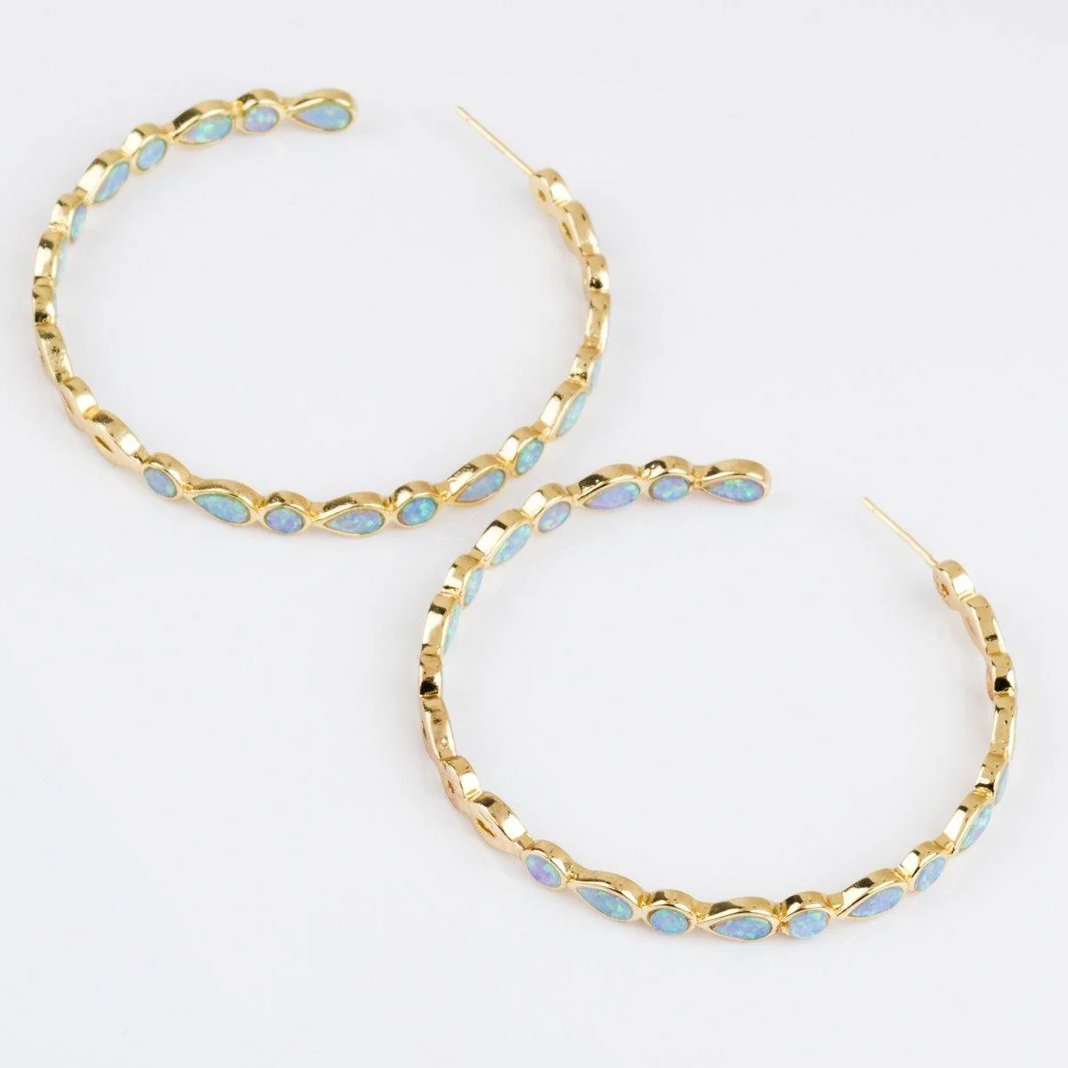Isla Opal Hoop Earrings - Image 6