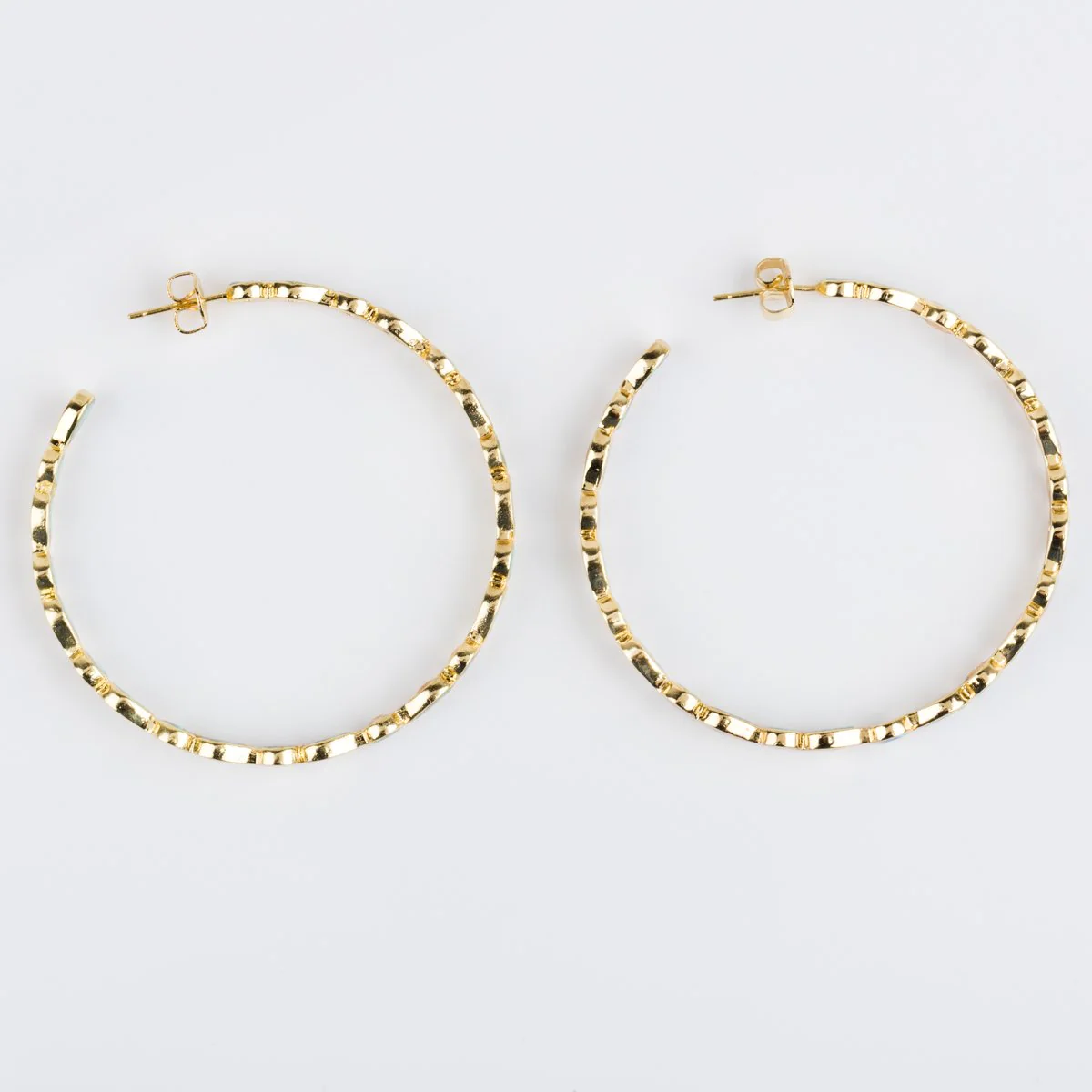 Isla Opal Hoop Earrings - Image 7